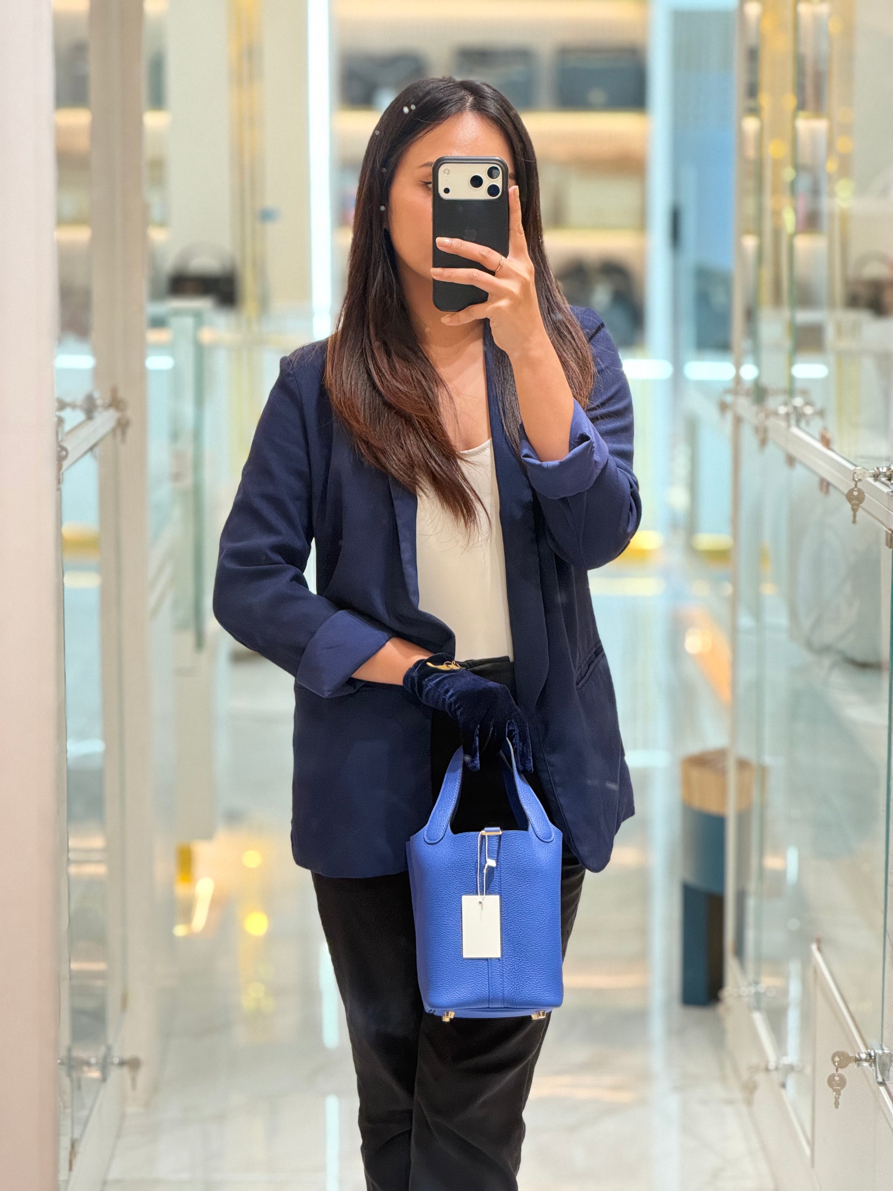 Hermes Picotin Lock 18 in Blue Electric Taurillon Maurice Leather & Go