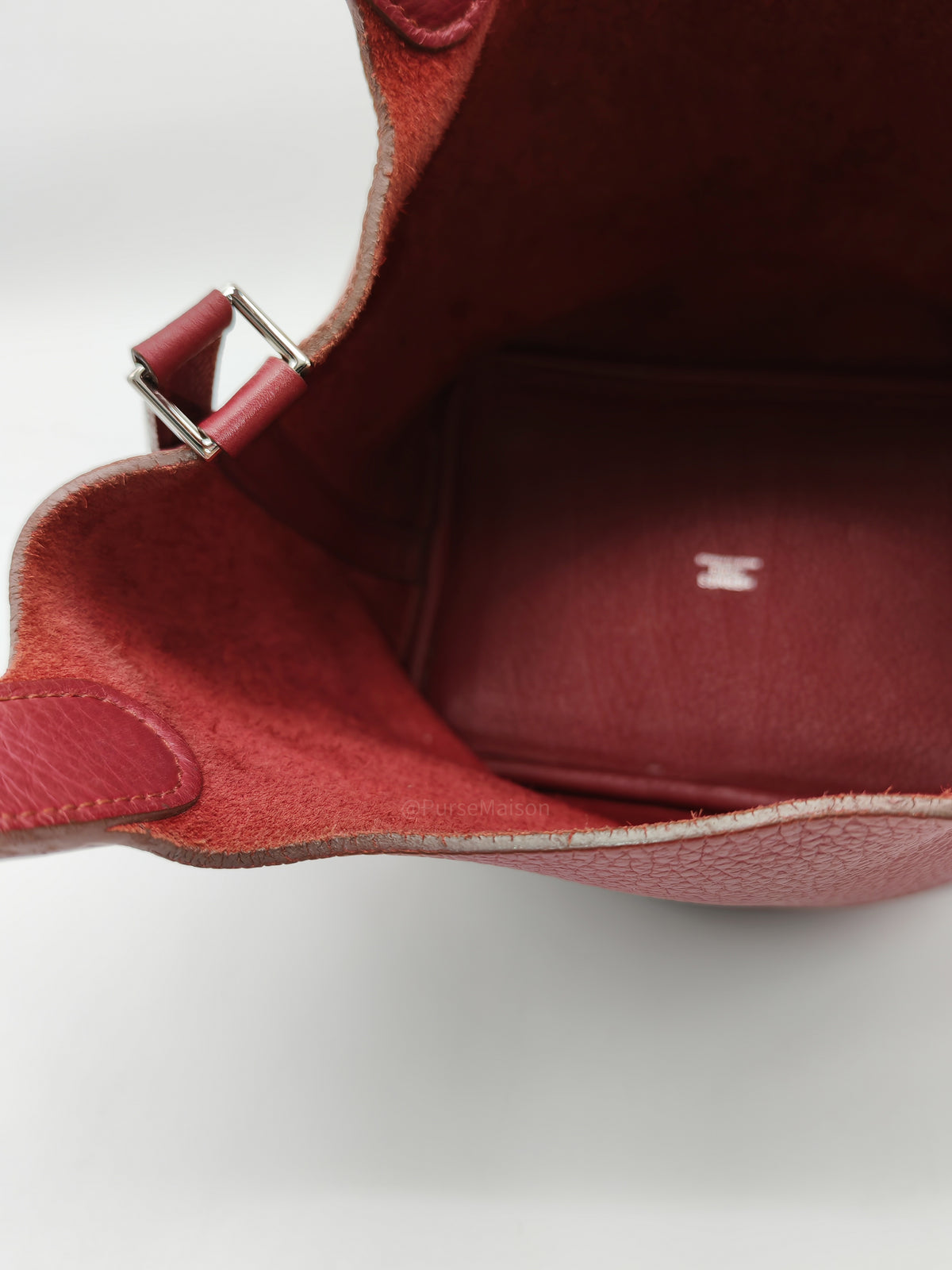 Hermes Picotin Lock 18 in Rouge H Taurillon Clemence Leather and Palladium Hardware Stamp Square O (2011) | Purse Maison Luxury Bags Shop