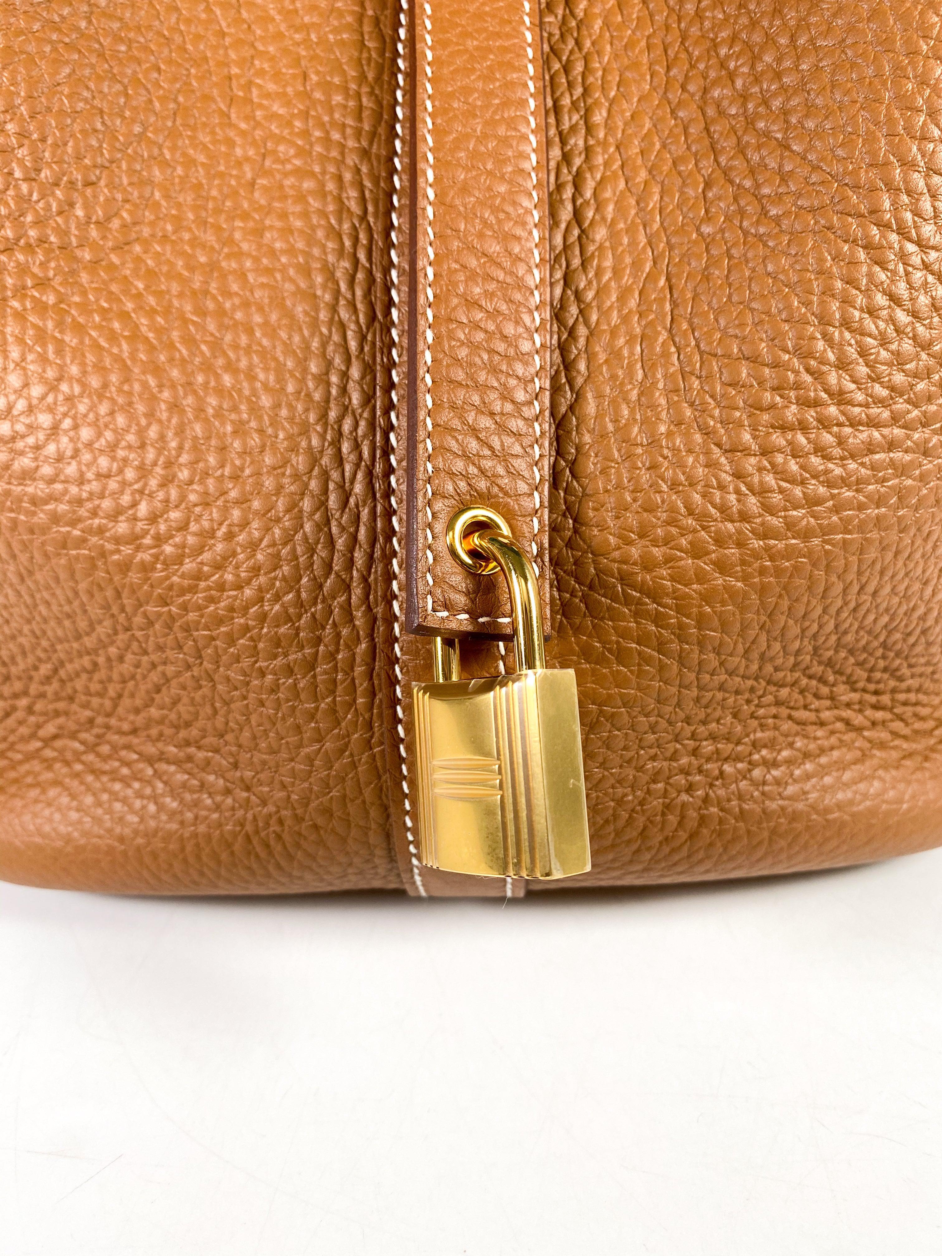 Hermes Picotin Lock 26 Gold on Gold Clemence Taurillon Stamp U