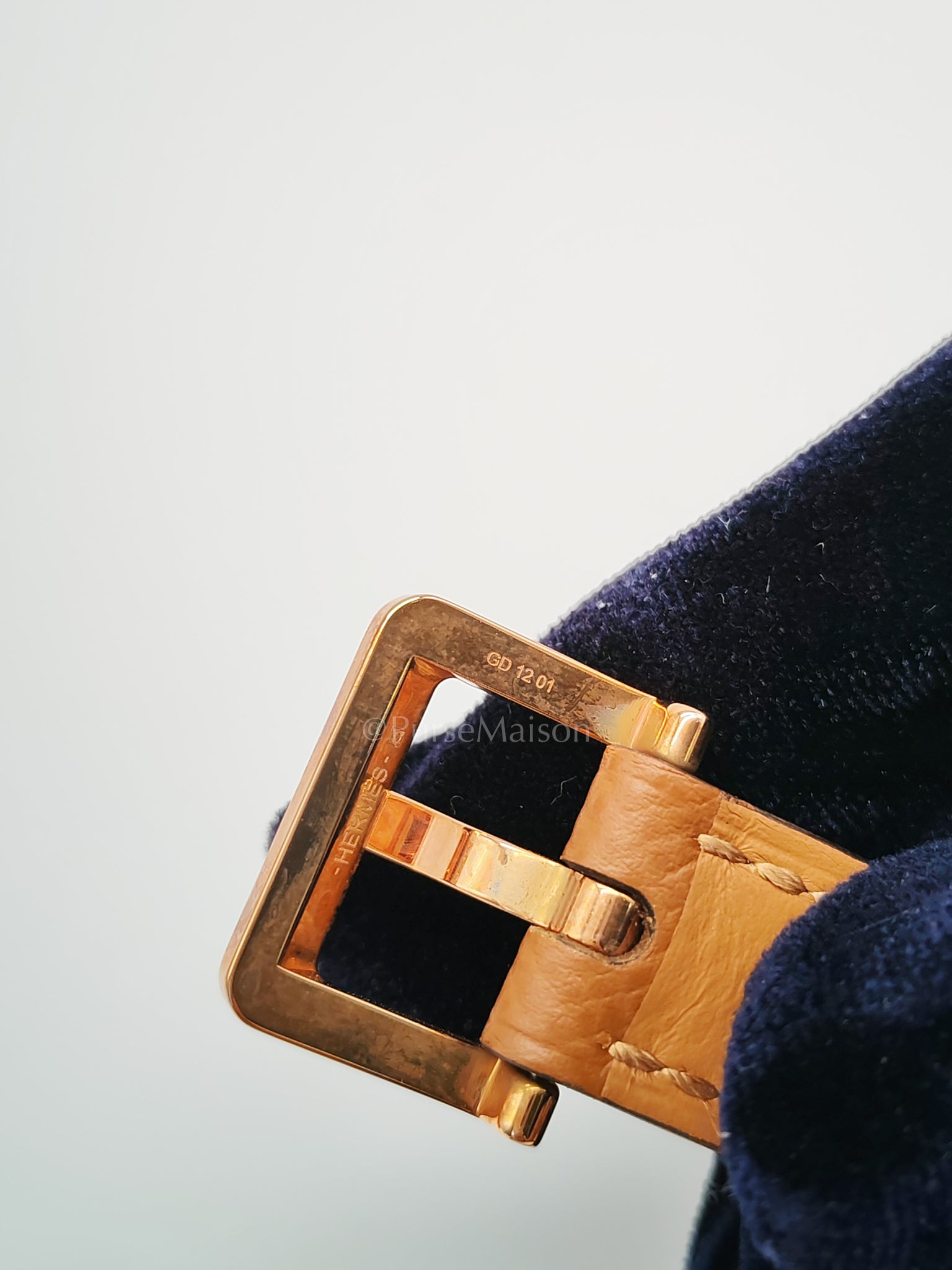 Pop H Belt in Gold Epsom Leather and Rose Gold Hardware Size 80 Stamp U (2022) | Purse Maison Luxury Bags Shop