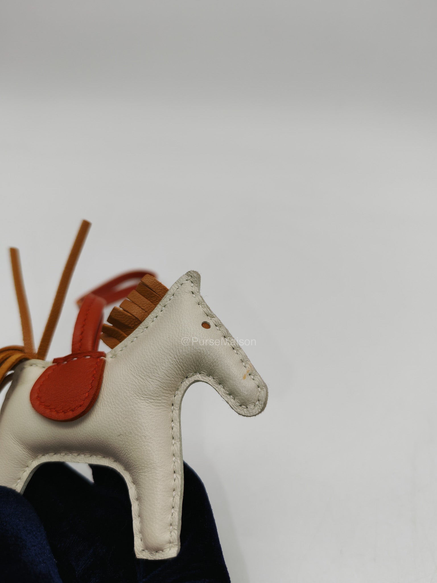 Hermes Rodeo Horse Bag Charm PM in Craie/Sesame/Cornaline Milo Lambskin Grigri Leather | Purse Maison Luxury Bags Shop