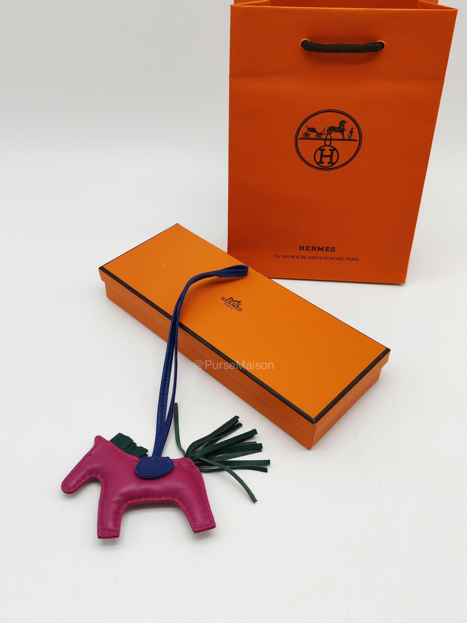 Hermes Rodeo Milo Lambskin Tricolor Grigri Bag Charm Stamp A (2017) | Purse Maison Luxury Bags Shop