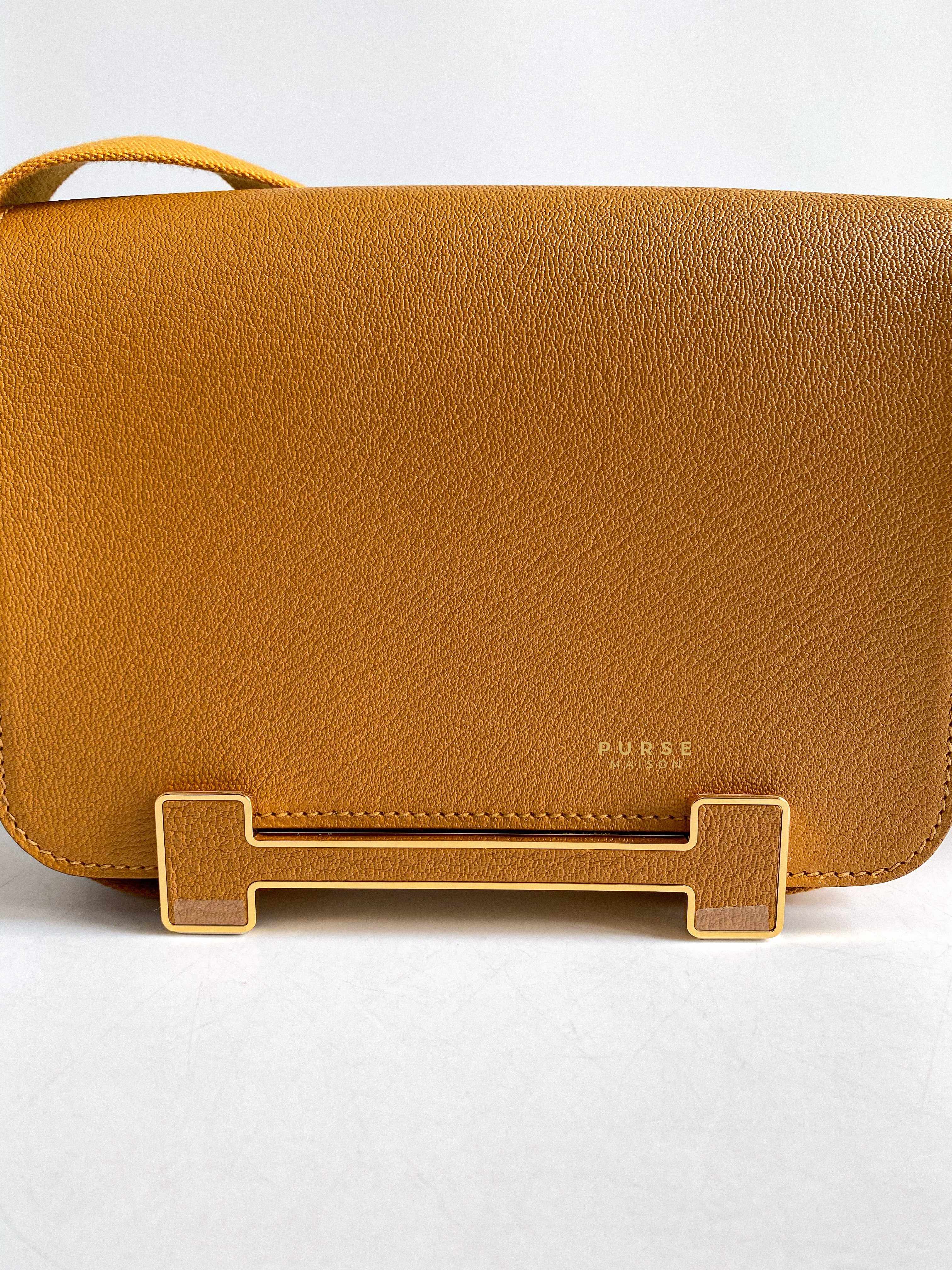 Hermes Geta Chevre Mysore Caramel GHW Stamp B