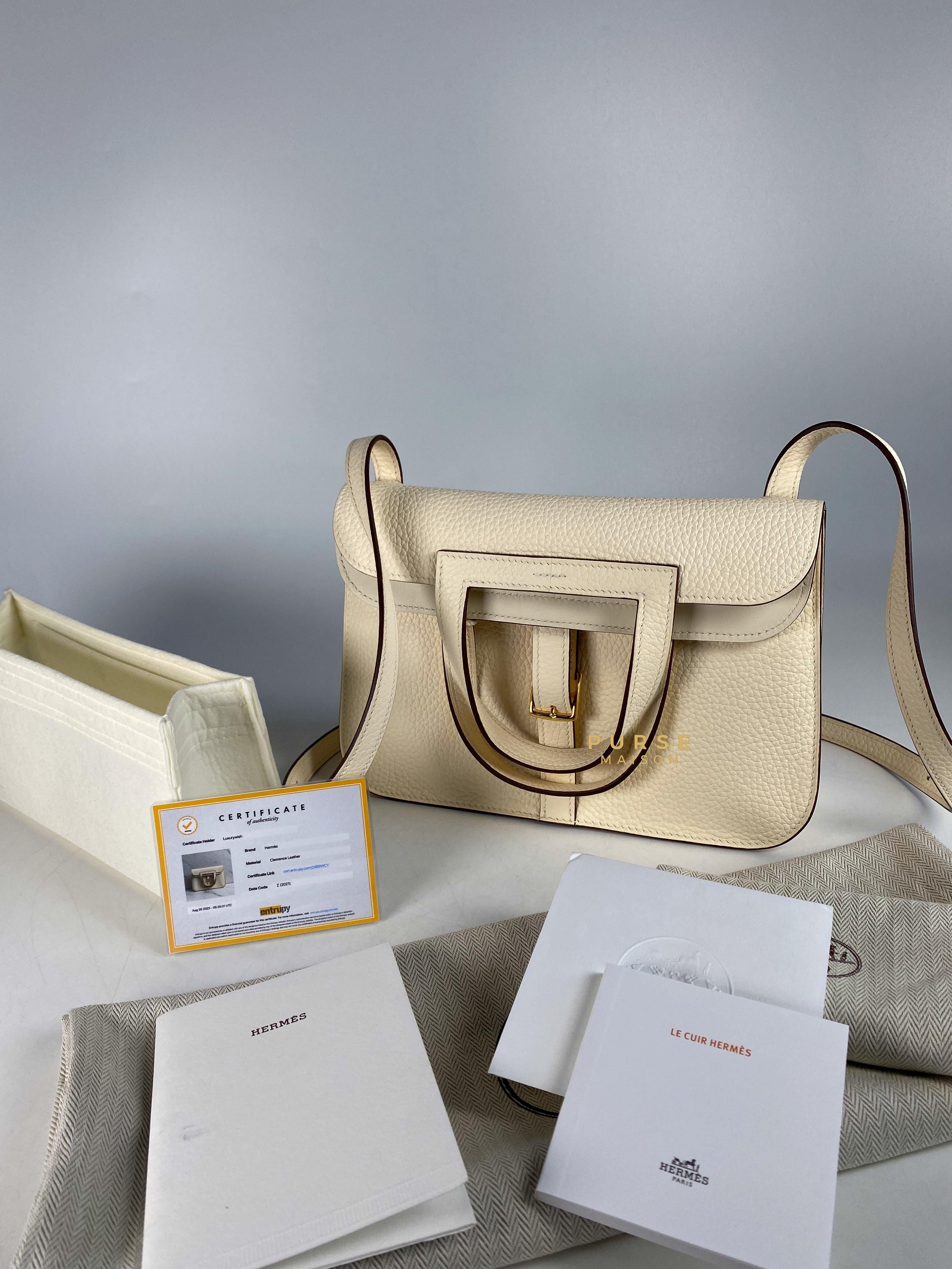 Hermes Sac Halzan 25 Taurillon Clemence Nata Gold Hardware