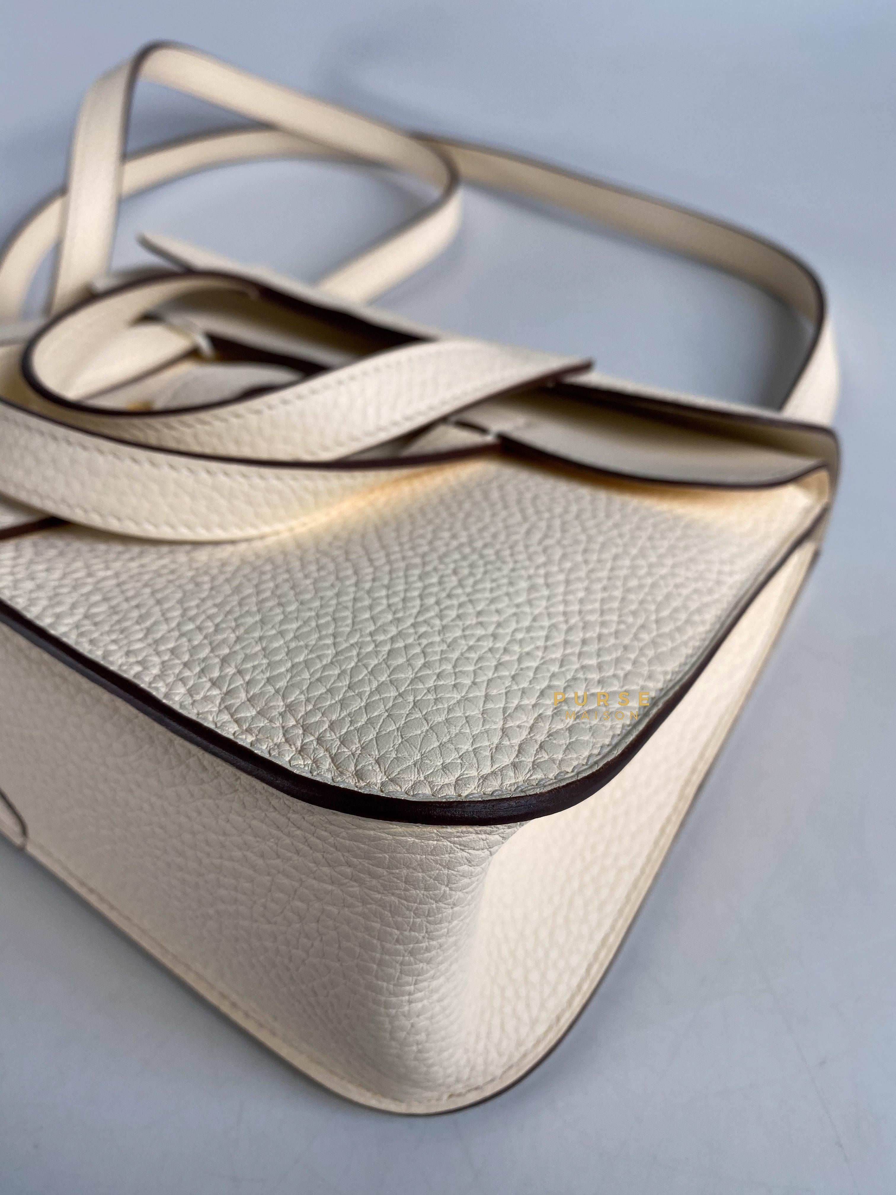 Hermes Sac Halzan 25 Taurillon Clemence Nata Gold Hardware Stamp Z | Purse Maison Luxury Bags Shop