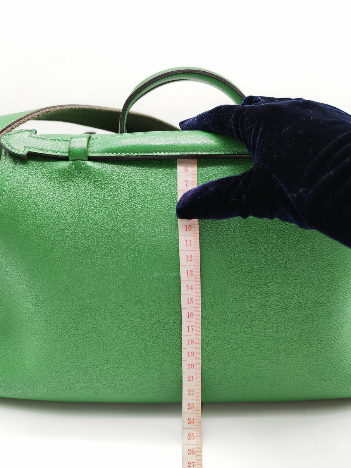 HERMÈS Sac Oxer Top Handle Bag Lager in Bambou Evercolor Leather Palladium Hardware Stamp T(2015) | Purse Maison Luxury Bags Shop