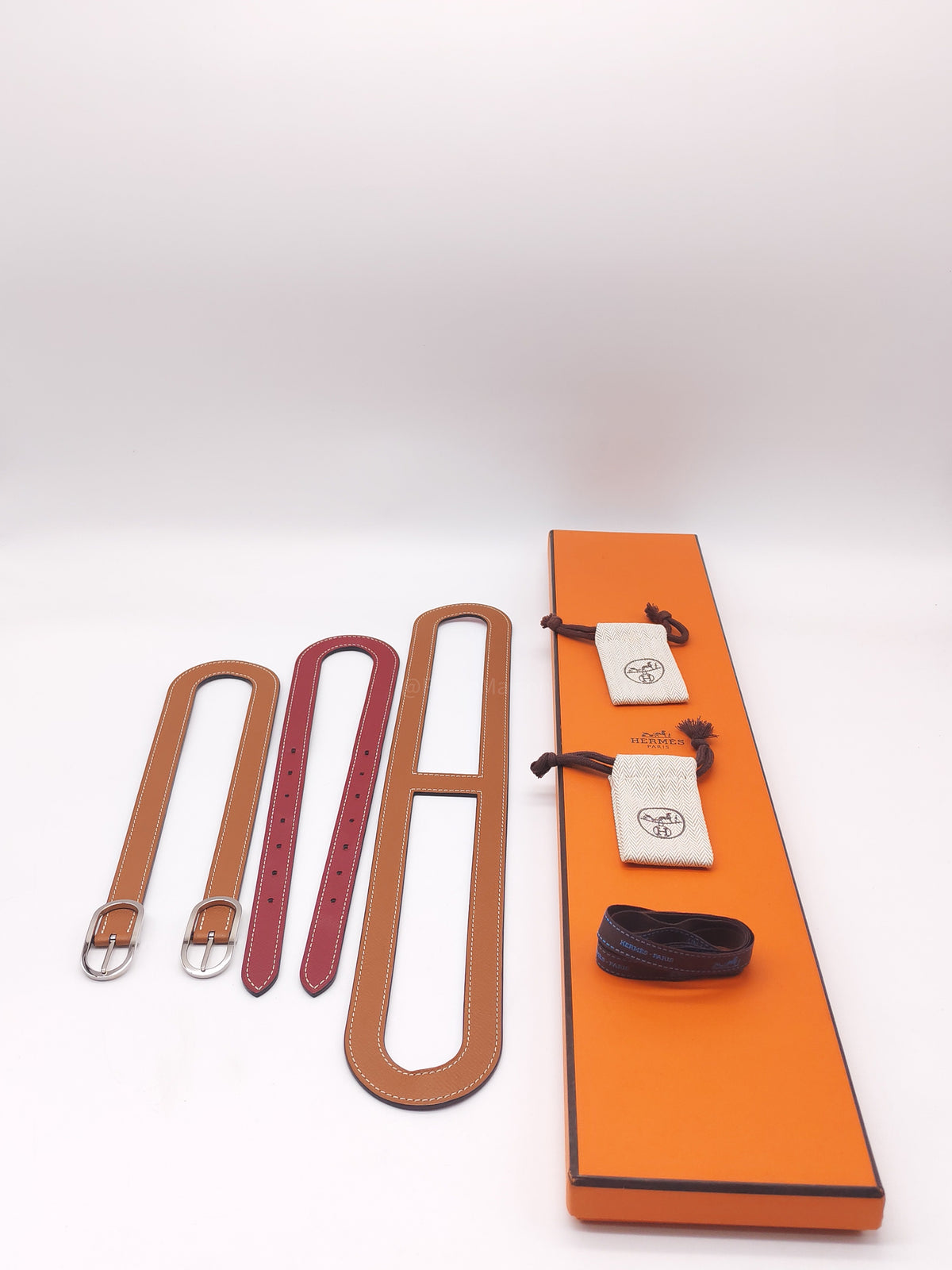 Hermes Symphonie 71 5 G Belt in Multiple Color Epsom Leather Palladium Hardware Stamp C (2018) | Purse Maison Luxury Bags Shop