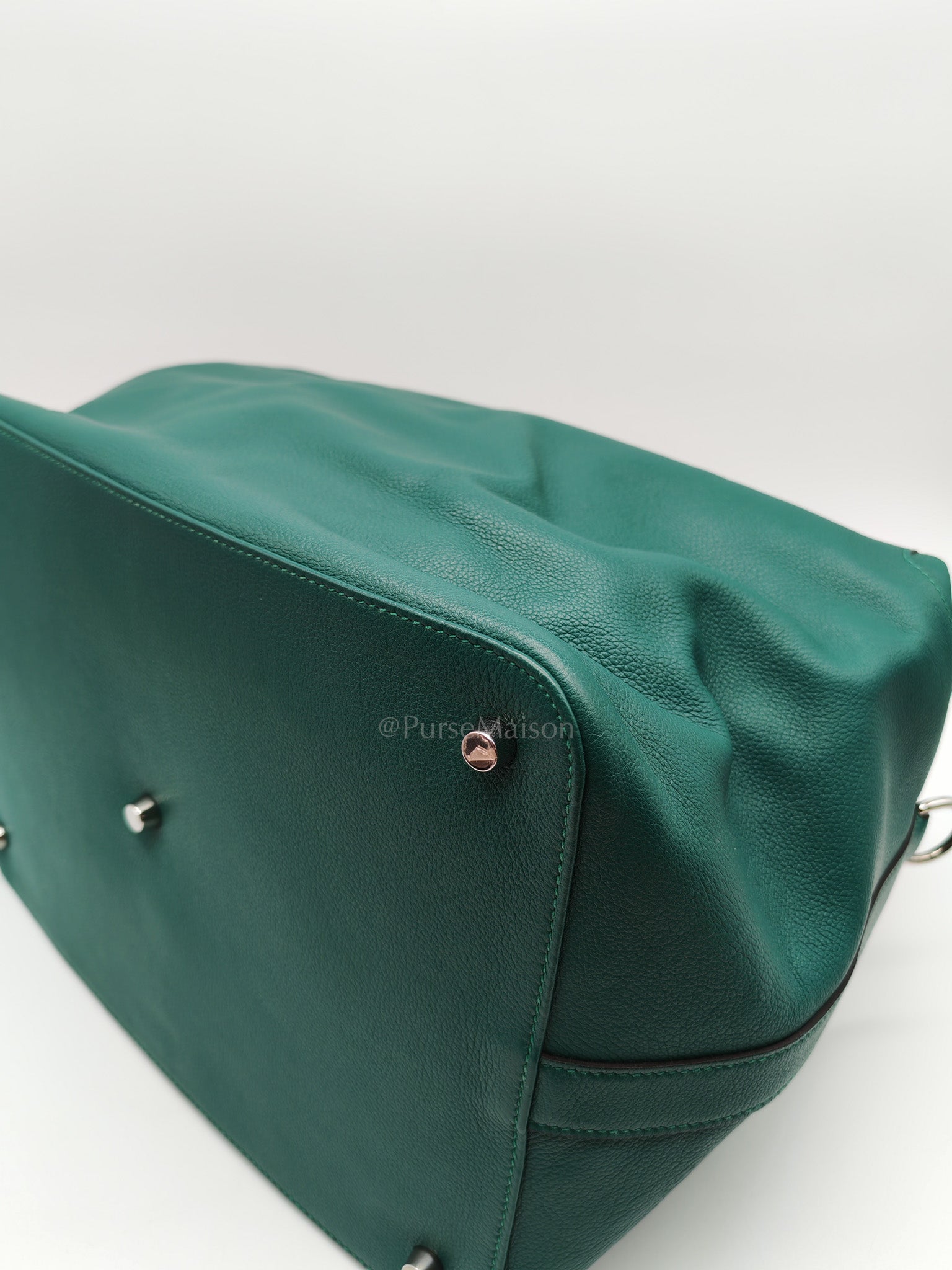 Toolbox 33 in Malachite Evercolor Leather Palladium Hardware | Purse Maison Luxury Bags Shop