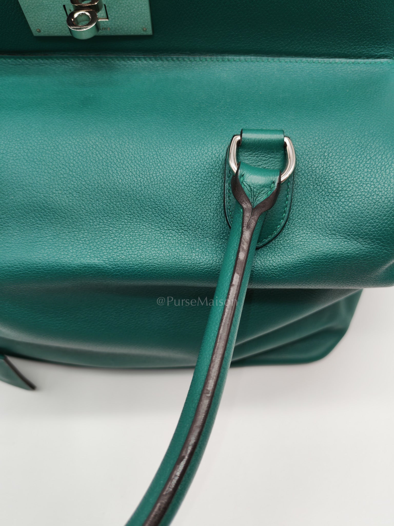 Toolbox 33 in Malachite Evercolor Leather Palladium Hardware | Purse Maison Luxury Bags Shop