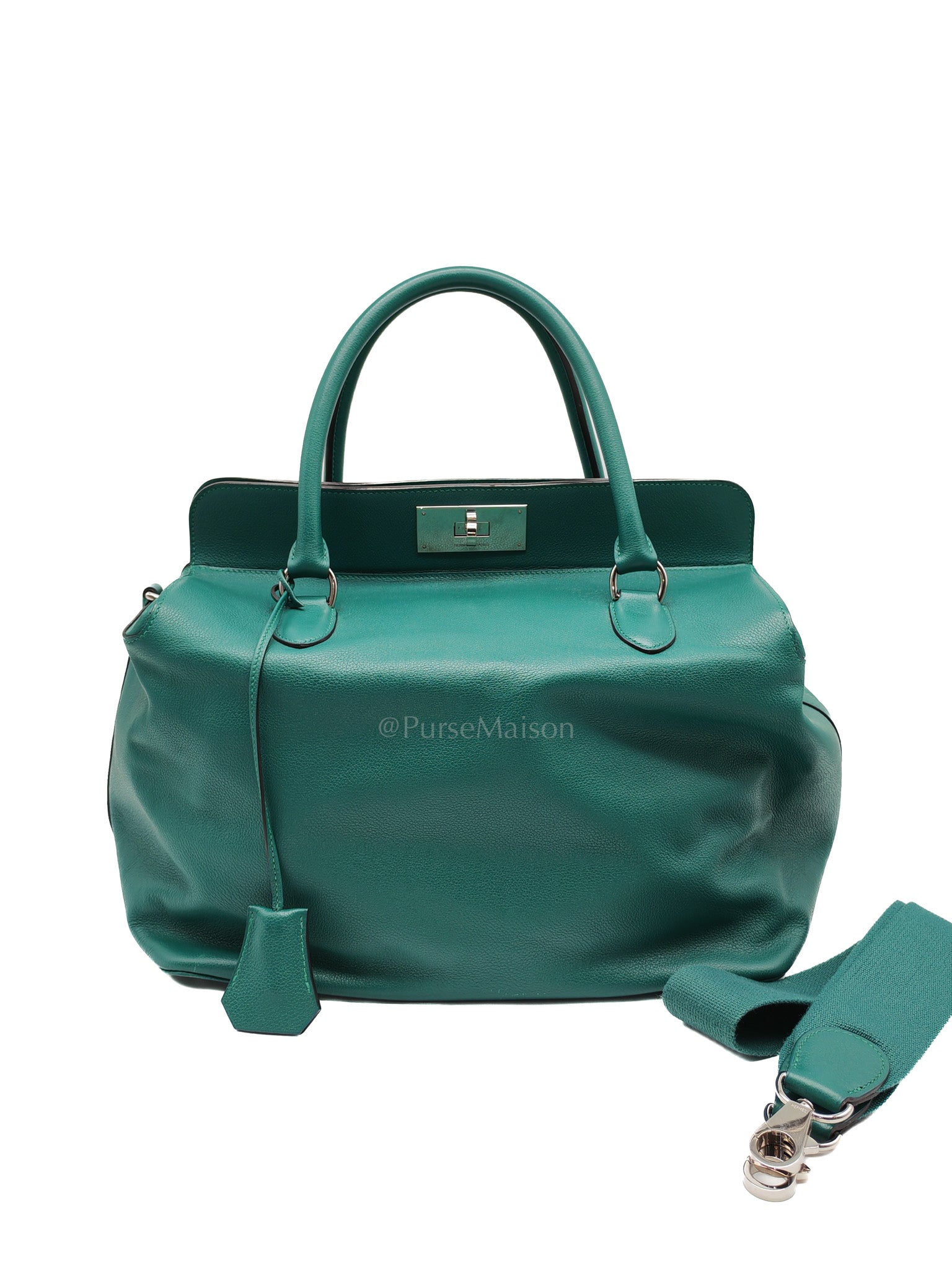 Toolbox 33 in Malachite Evercolor Leather Palladium Hardware | Purse Maison Luxury Bags Shop
