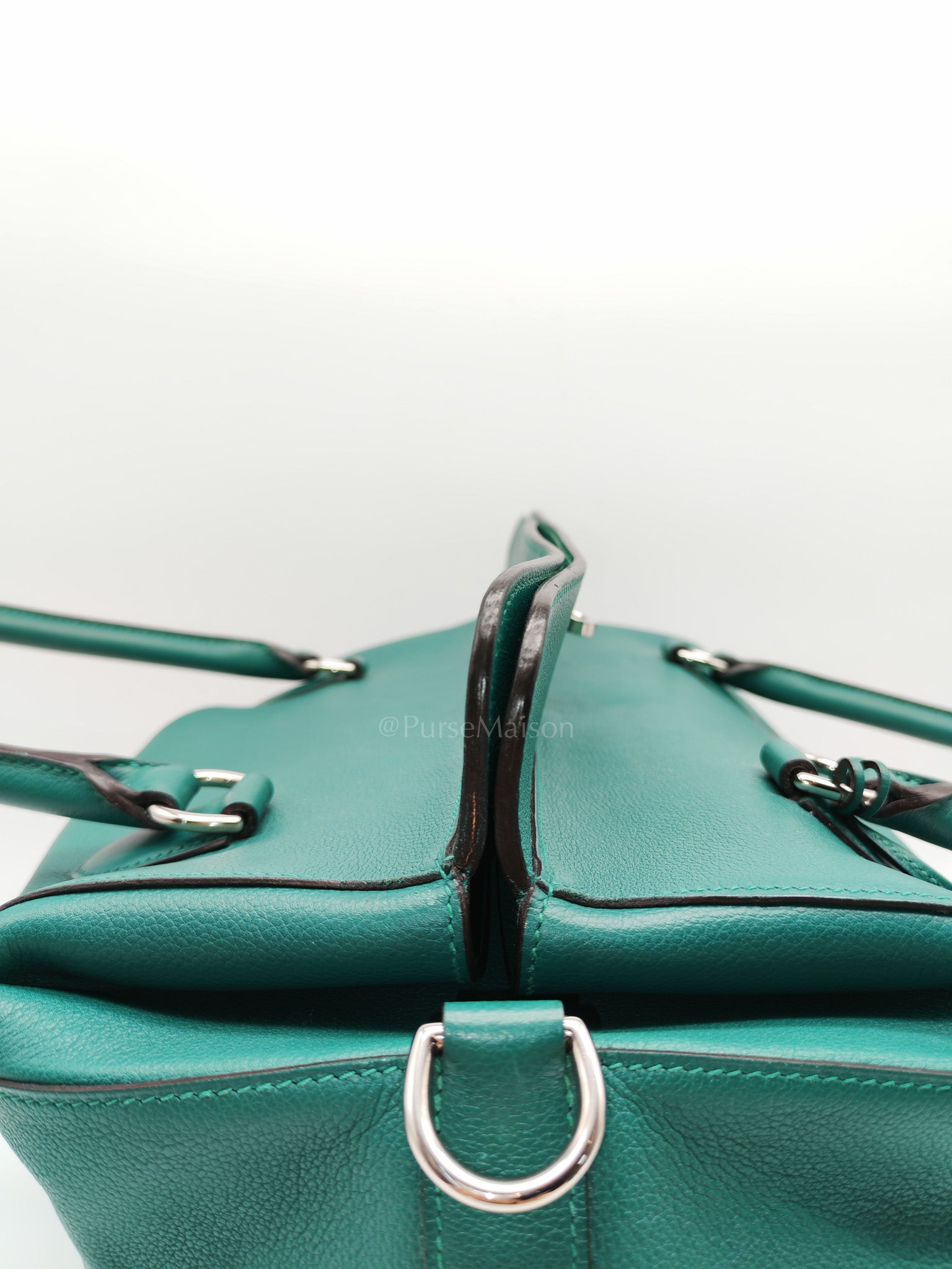 Toolbox 33 in Malachite Evercolor Leather Palladium Hardware | Purse Maison Luxury Bags Shop