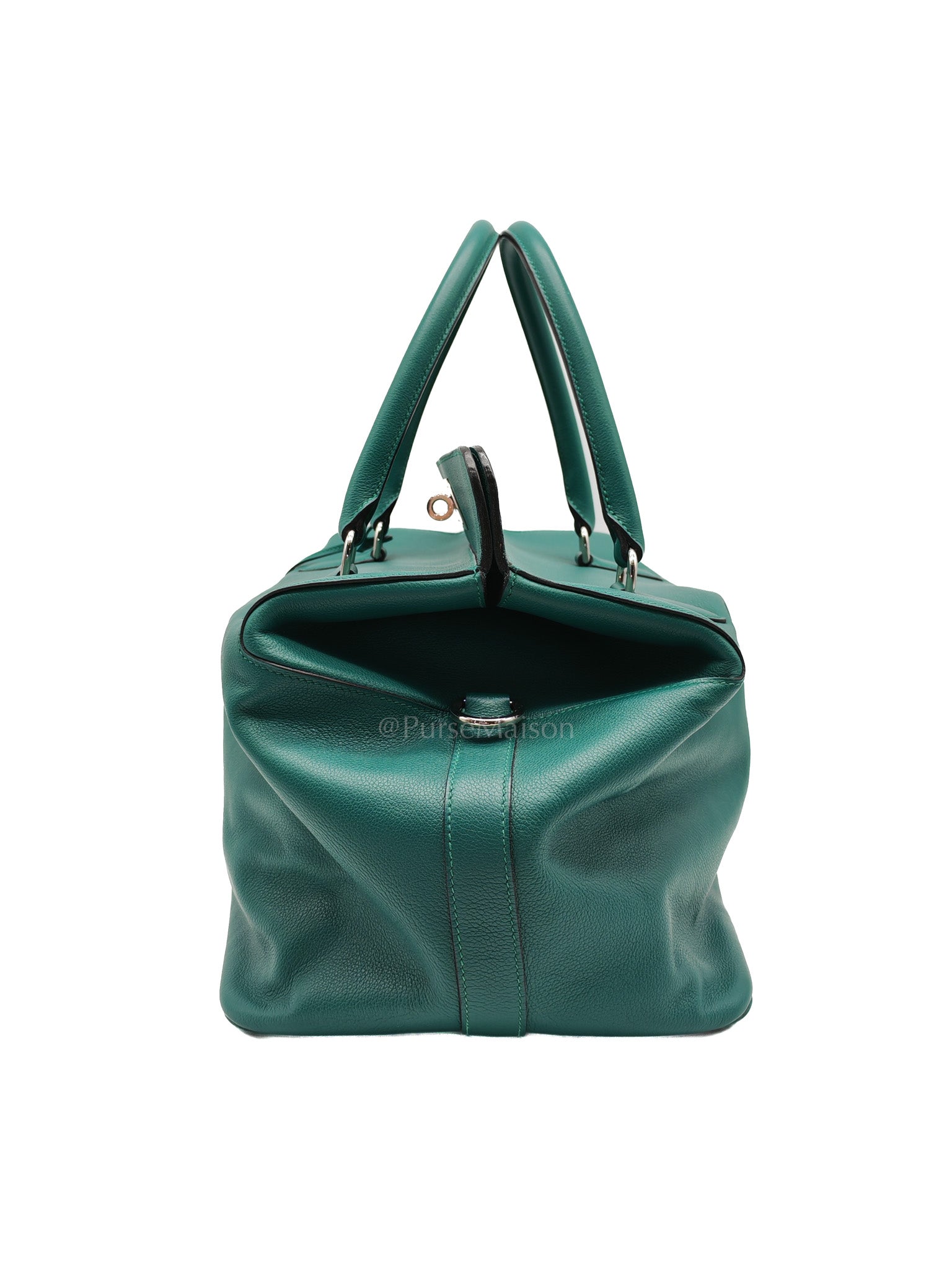 Toolbox 33 in Malachite Evercolor Leather Palladium Hardware | Purse Maison Luxury Bags Shop