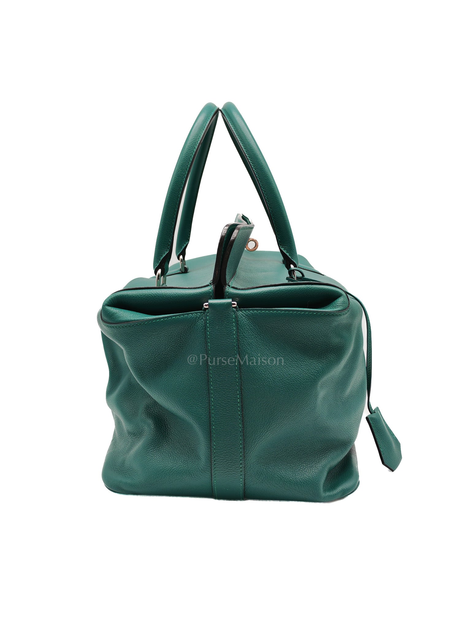 Toolbox 33 in Malachite Evercolor Leather Palladium Hardware | Purse Maison Luxury Bags Shop