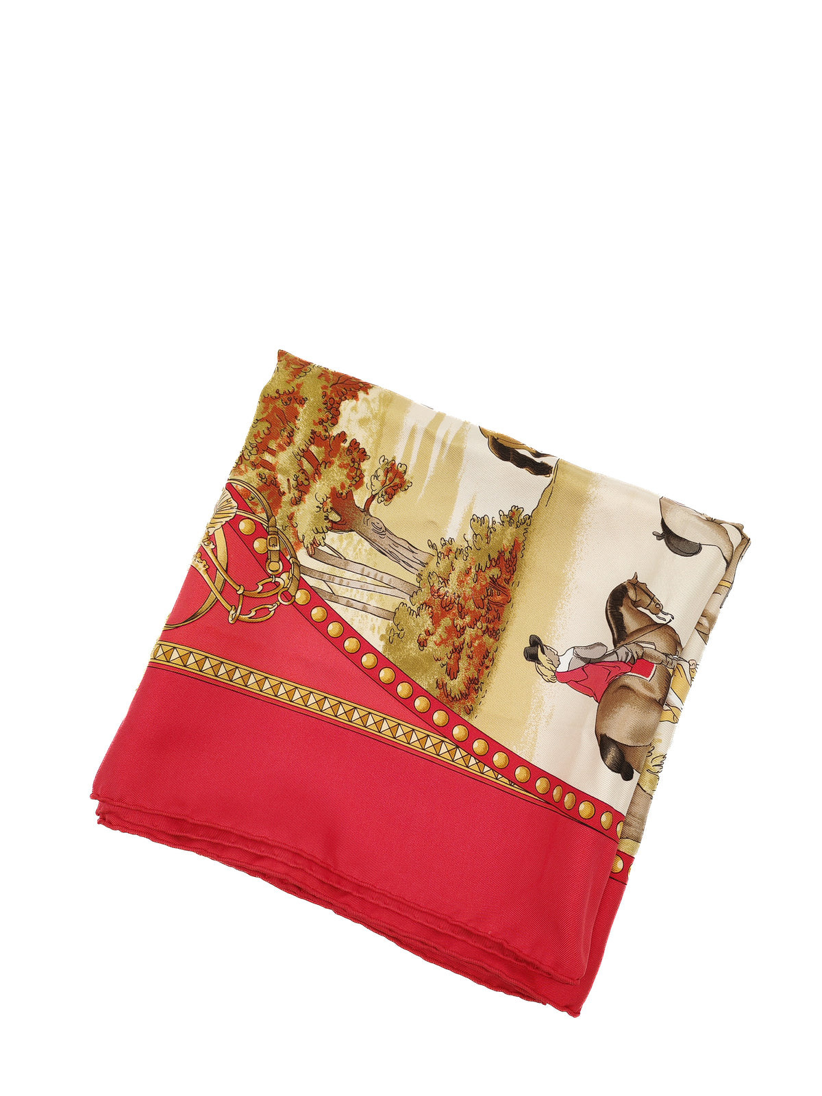 Hermes Vintage Carre 90 Silk Scarf in Presentation de Chevaux and Grand Apparat Design | Purse Maison Luxury Bags Shop