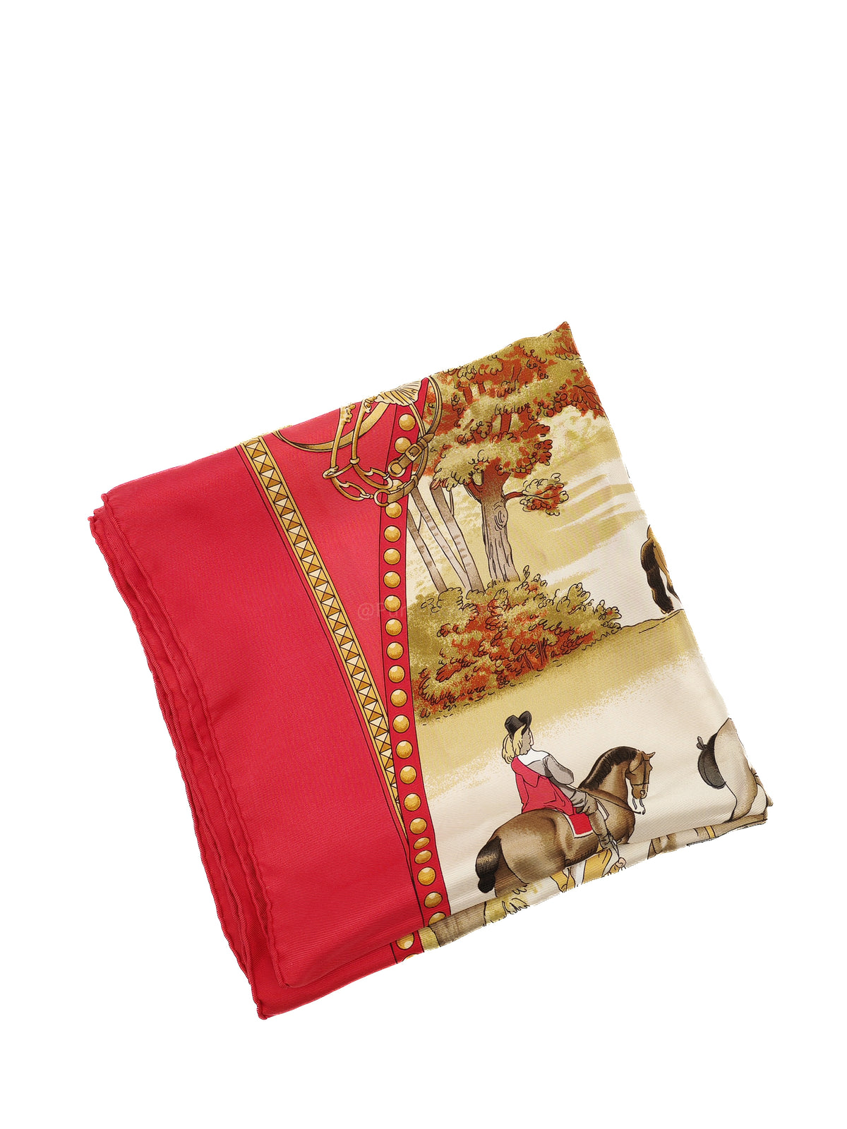 Hermes Vintage Carre 90 Silk Scarf in Presentation de Chevaux and Grand Apparat Design | Purse Maison Luxury Bags Shop