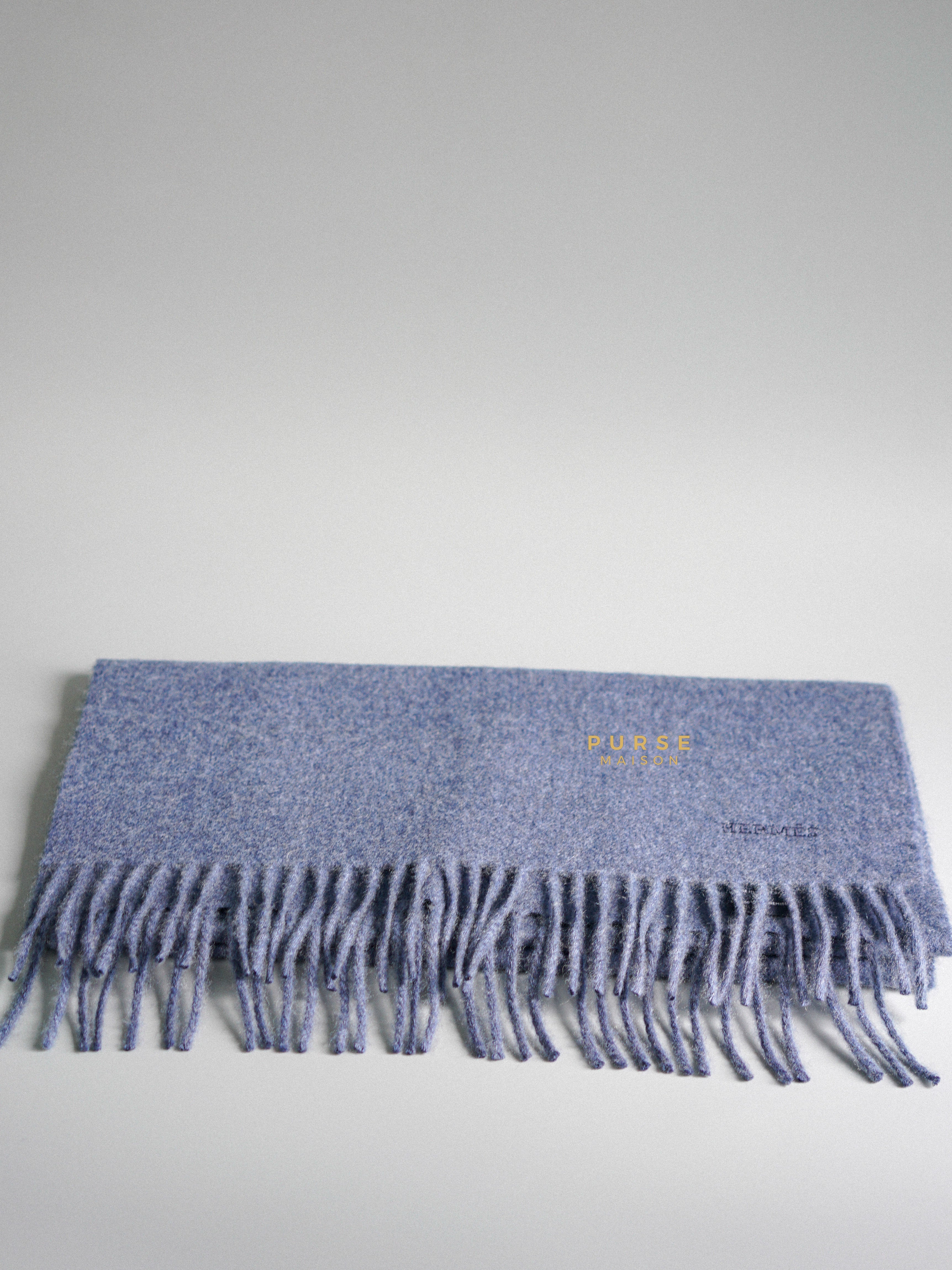 Hermes Wool Blue Scarf | Purse Maison Luxury Bags Shop