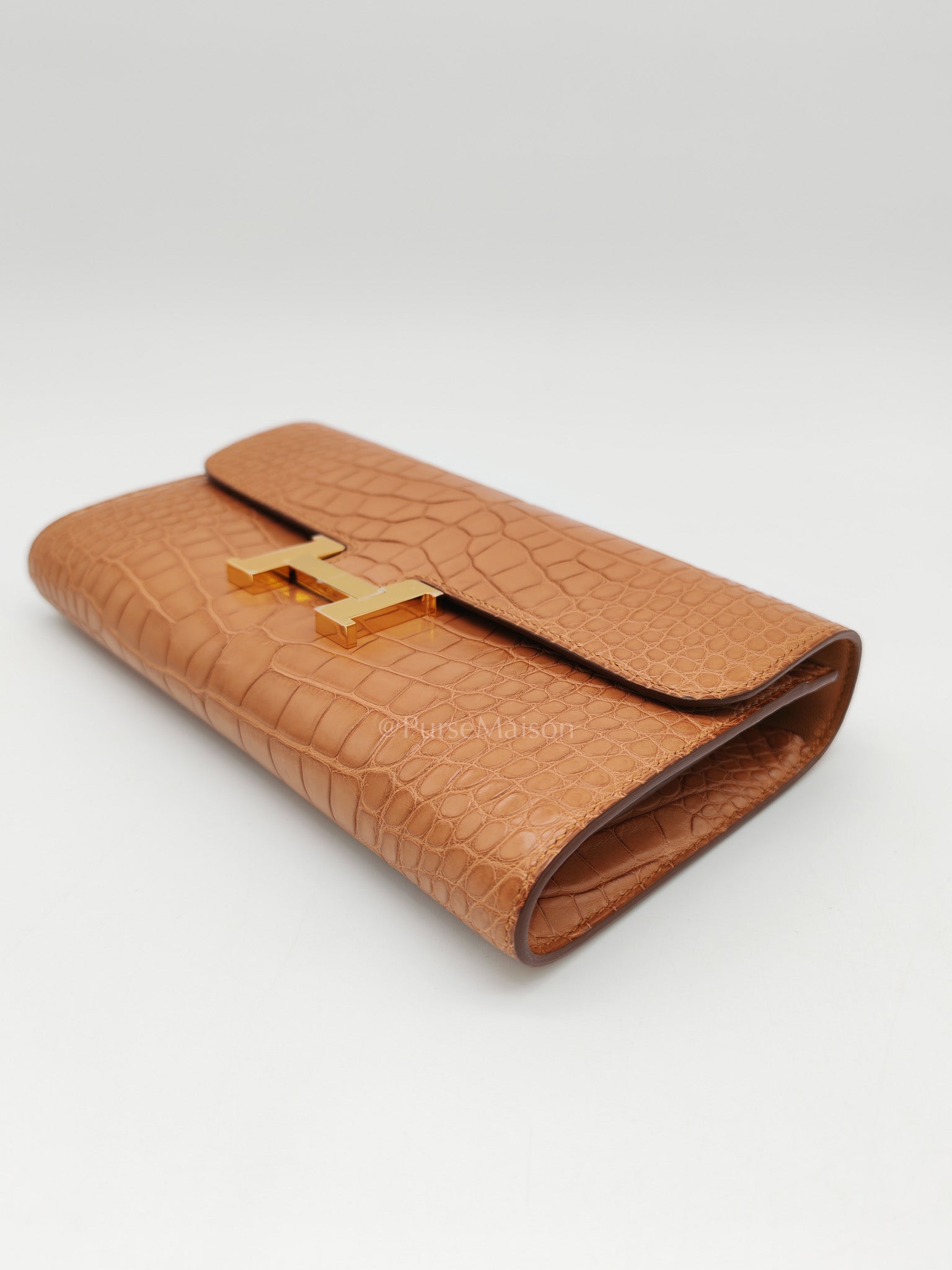 Constance To Go in Gold Matte Aligator Leather Gold Hardware Stamp Z(2021)