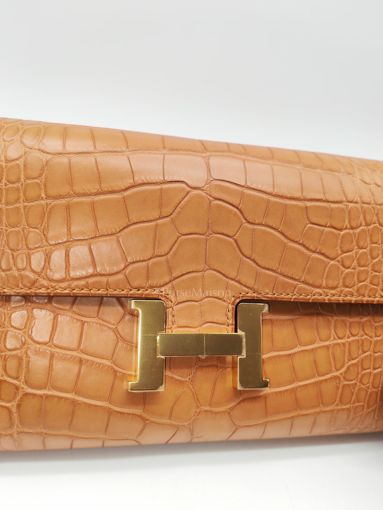 Constance To Go in Gold Matte Aligator Leather Gold Hardware Stamp Z(2021)