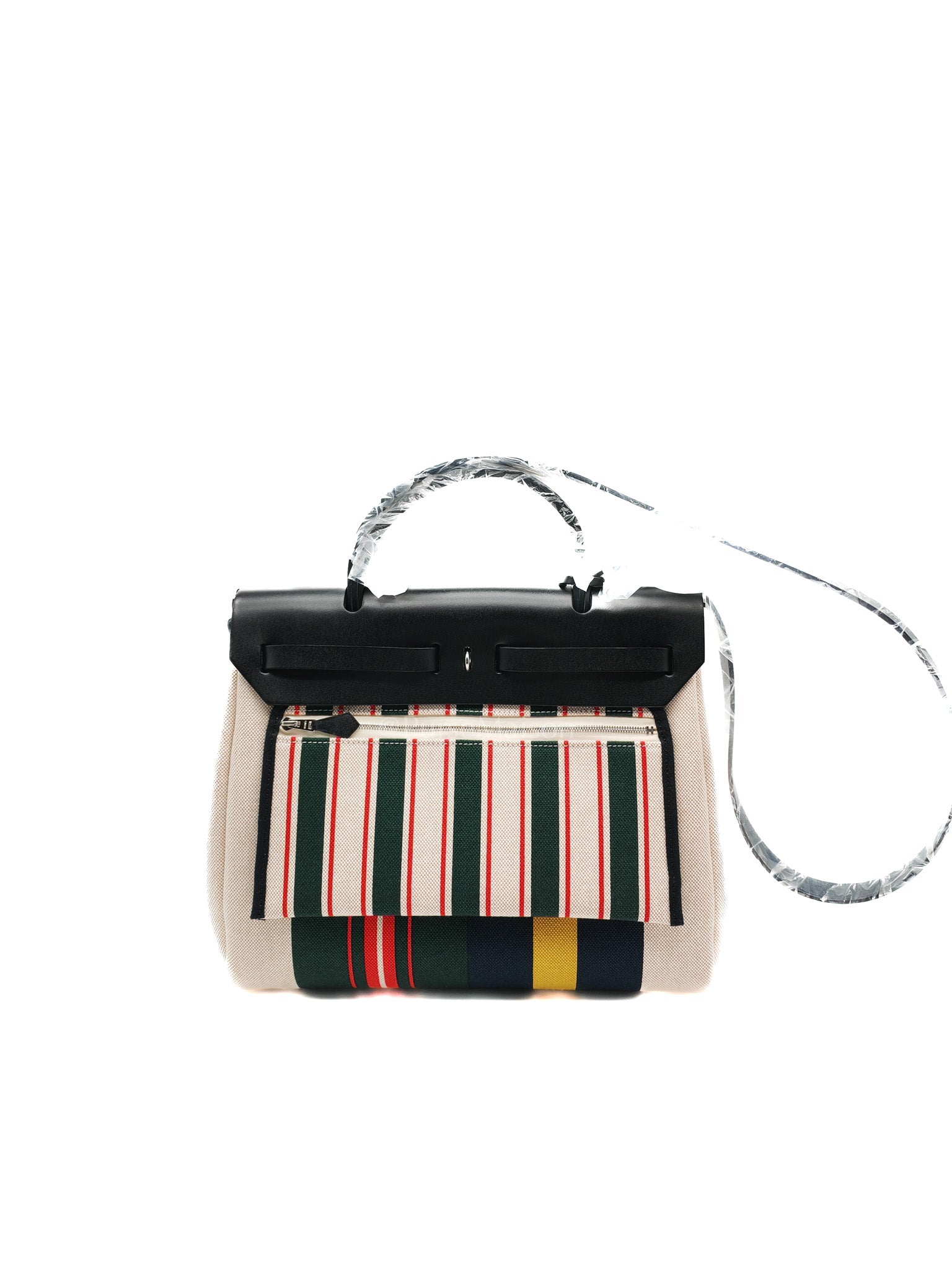 Herbag Zip 31 in Ecru/Beige/Vert Fonce/Noir Canvas Palladium Hardware Stamp W(2024)