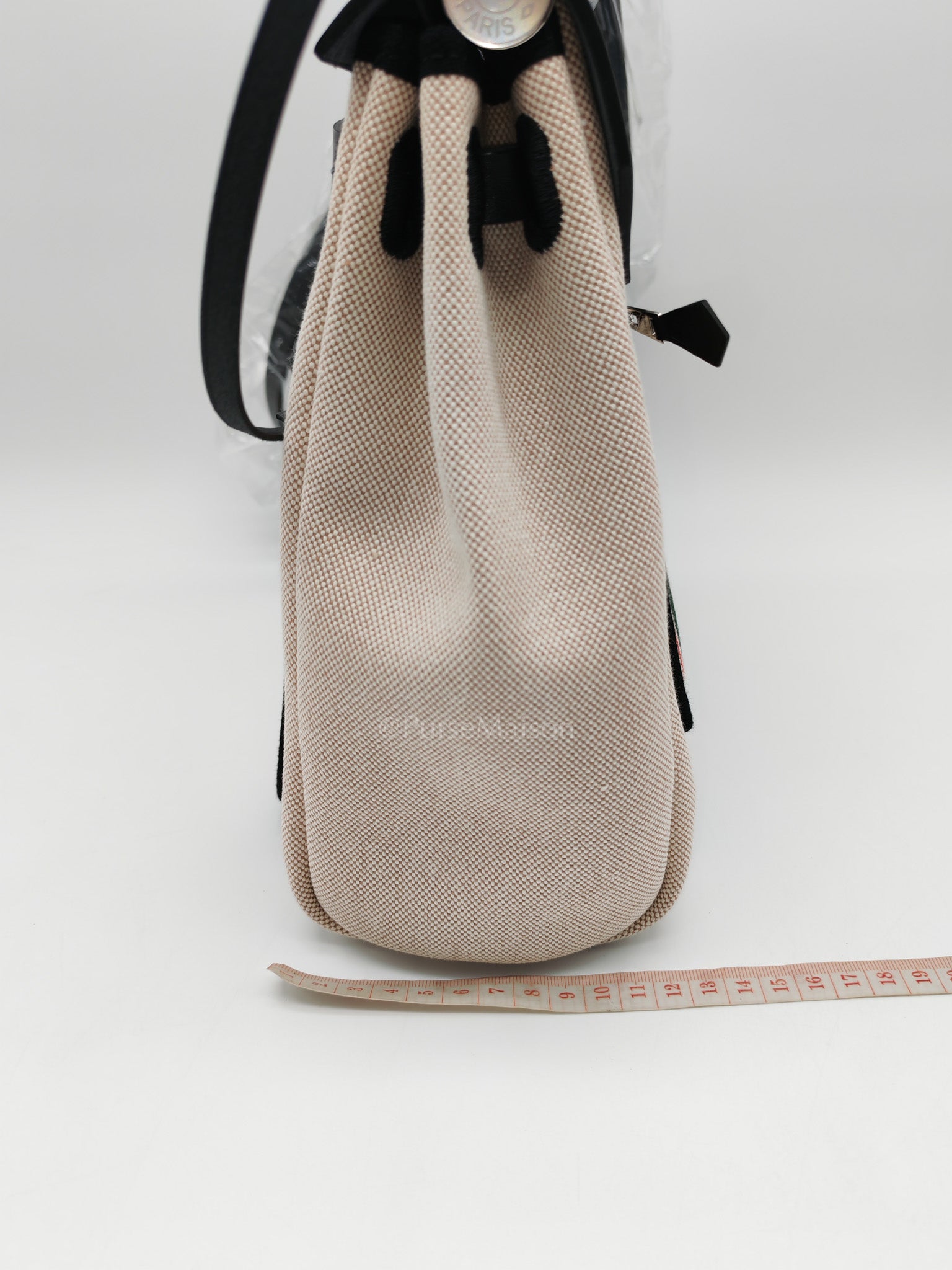 Herbag Zip 31 in Ecru/Beige/Vert Fonce/Noir Canvas Palladium Hardware Stamp W(2024)