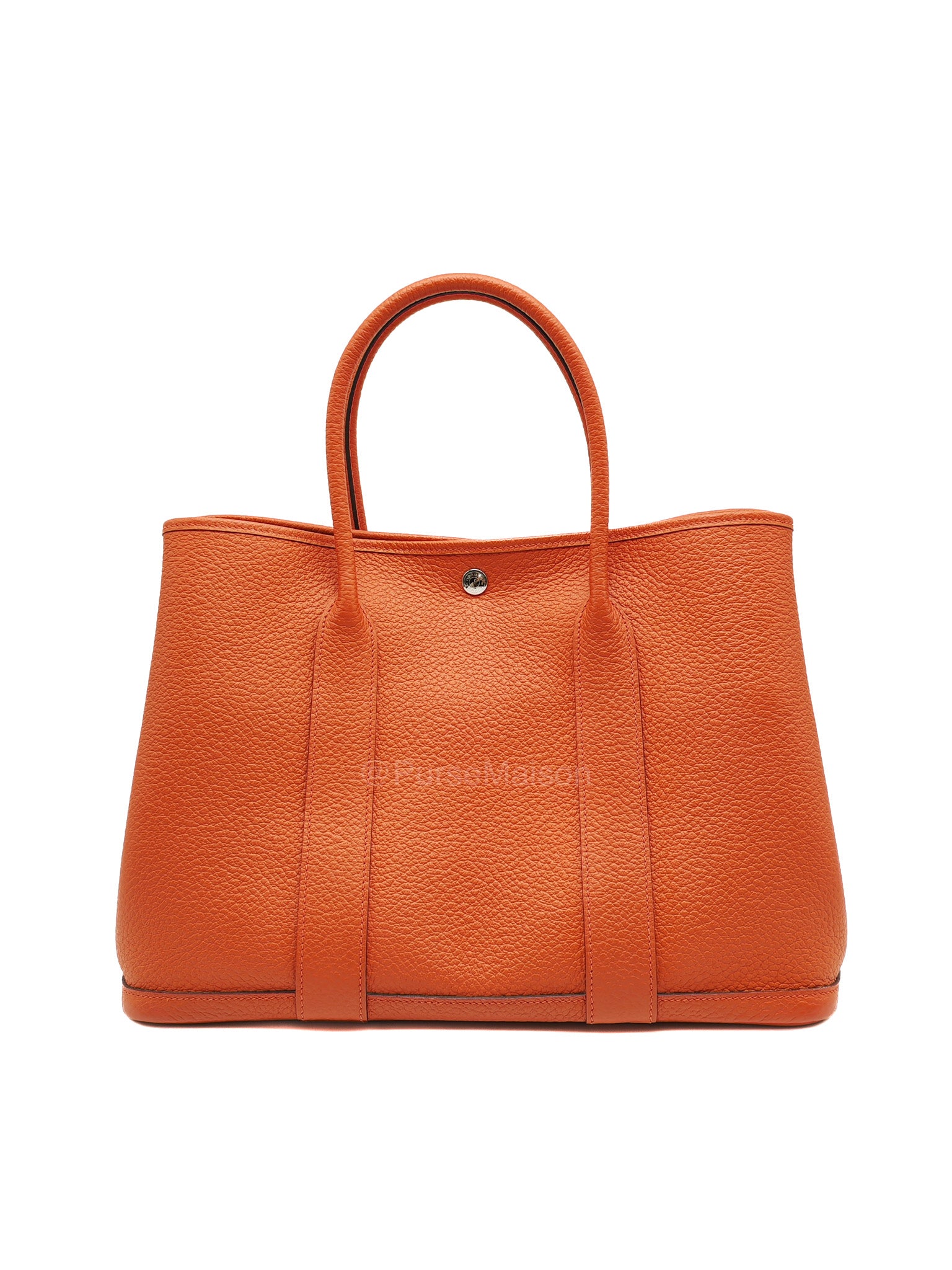 Hermes Garden Party 36 (GPT) Capucine in Veau Negonda Leather and Palladium Hardware Stamp Z (2021)