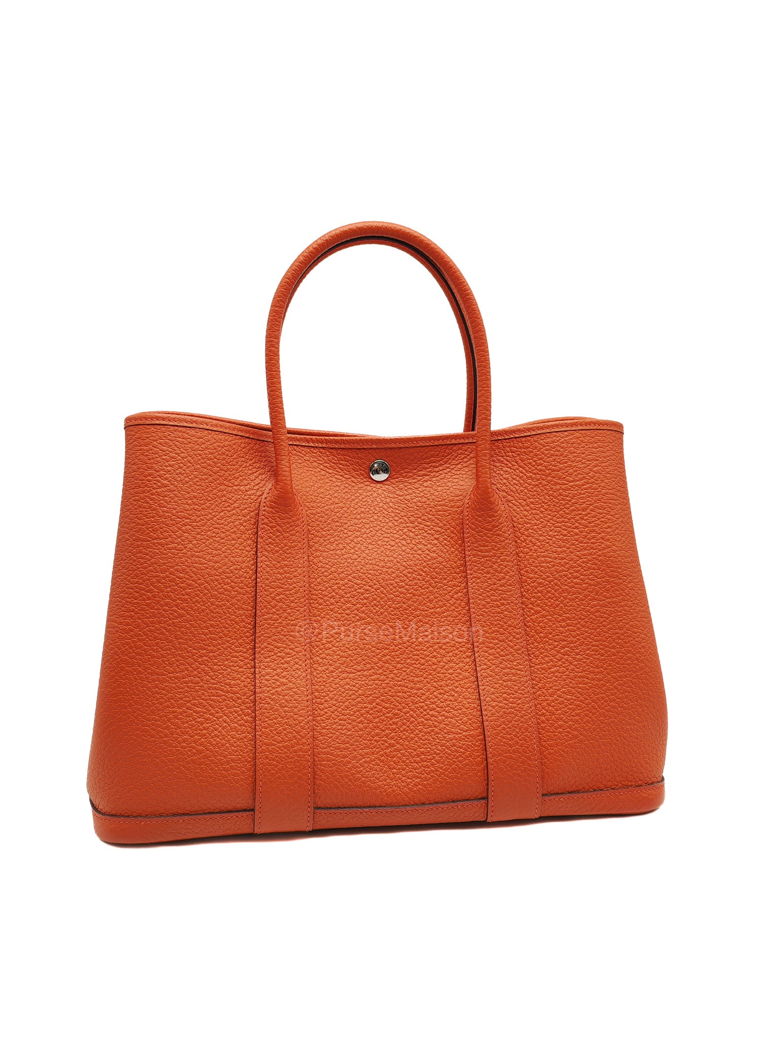 Hermes Garden Party 36 (GPT) Capucine in Veau Negonda Leather and Palladium Hardware Stamp Z (2021)