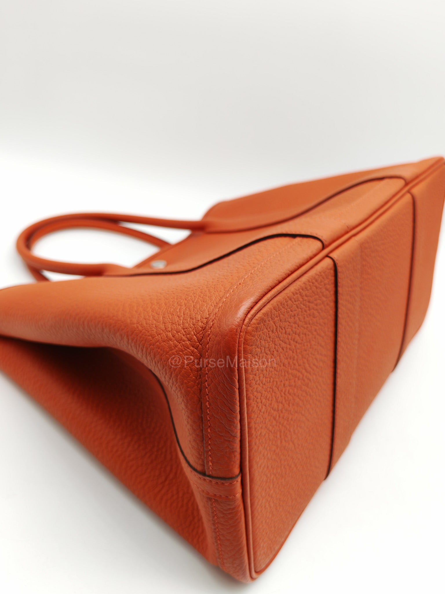 Hermes Garden Party 36 (GPT) Capucine in Veau Negonda Leather and Palladium Hardware Stamp Z (2021)