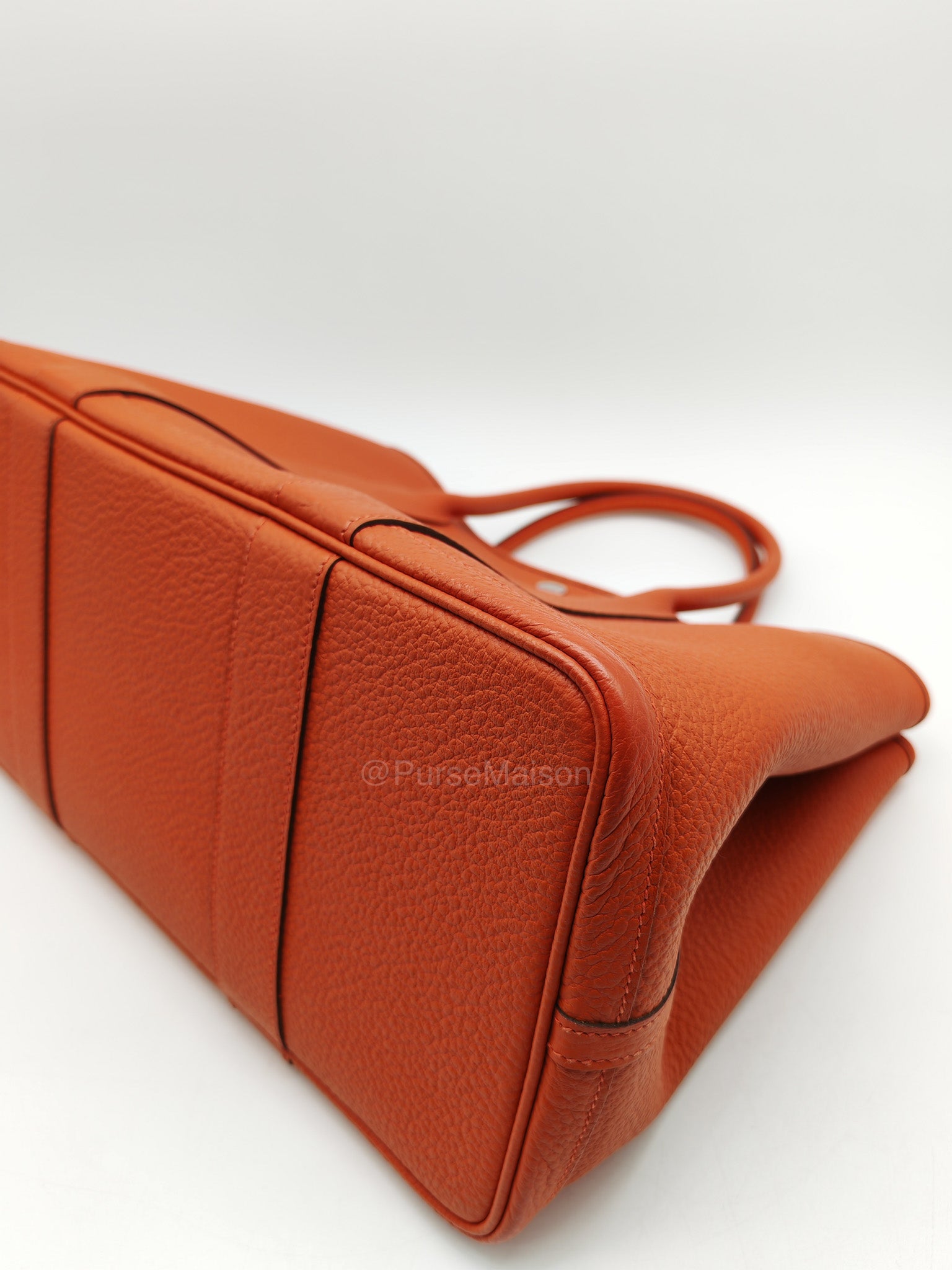 Hermes Garden Party 36 (GPT) Capucine in Veau Negonda Leather and Palladium Hardware Stamp Z (2021)