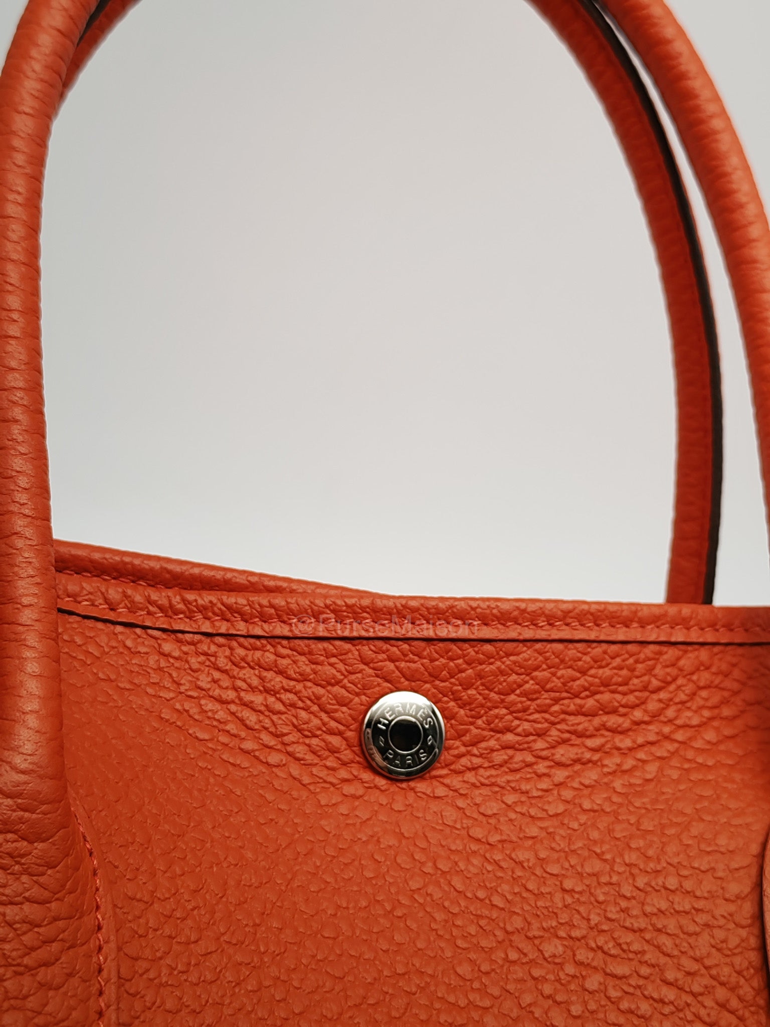 Hermes Garden Party 36 (GPT) Capucine in Veau Negonda Leather and Palladium Hardware Stamp Z (2021)