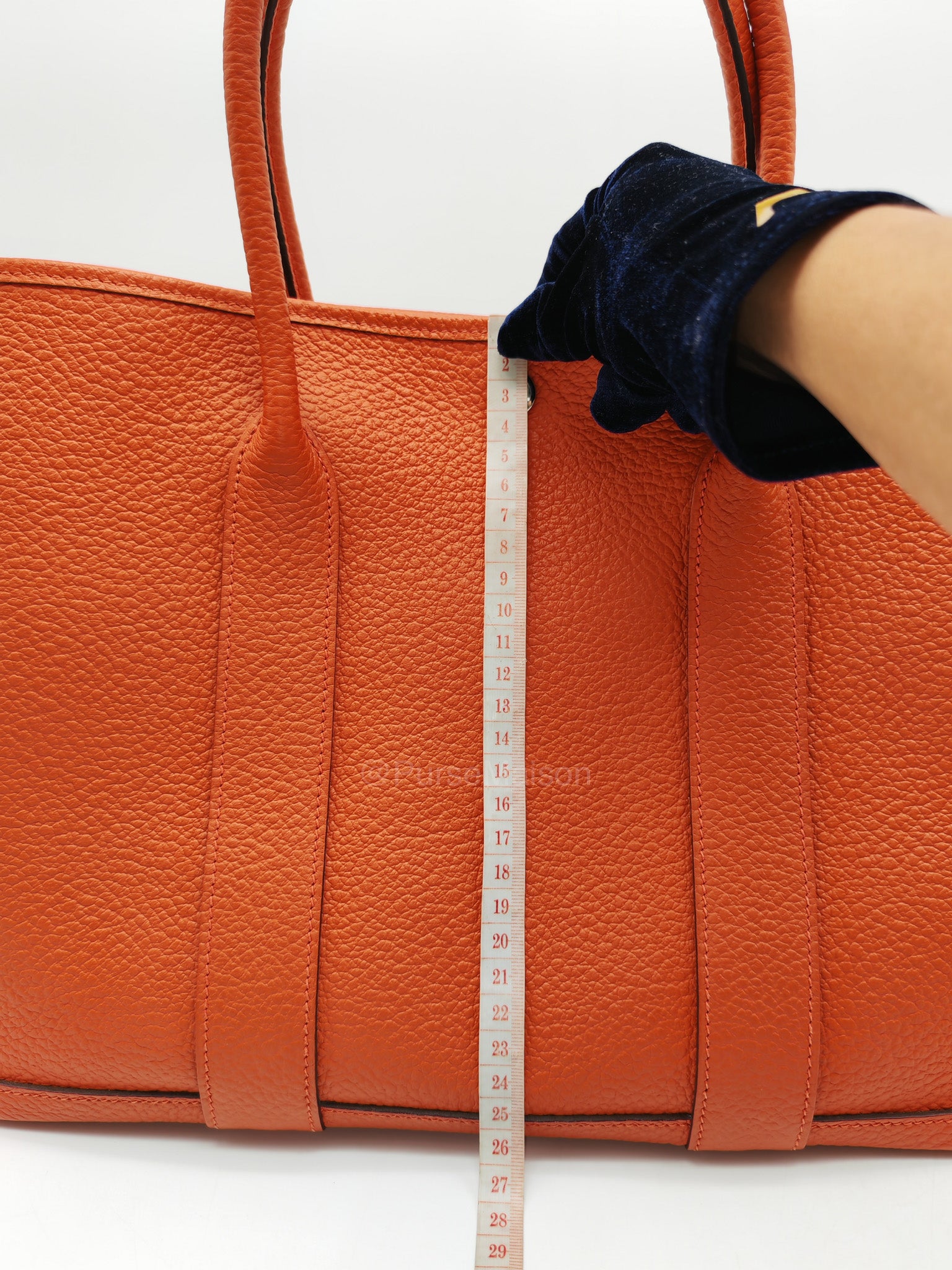 Hermes Garden Party 36 (GPT) Capucine in Veau Negonda Leather and Palladium Hardware Stamp Z (2021)