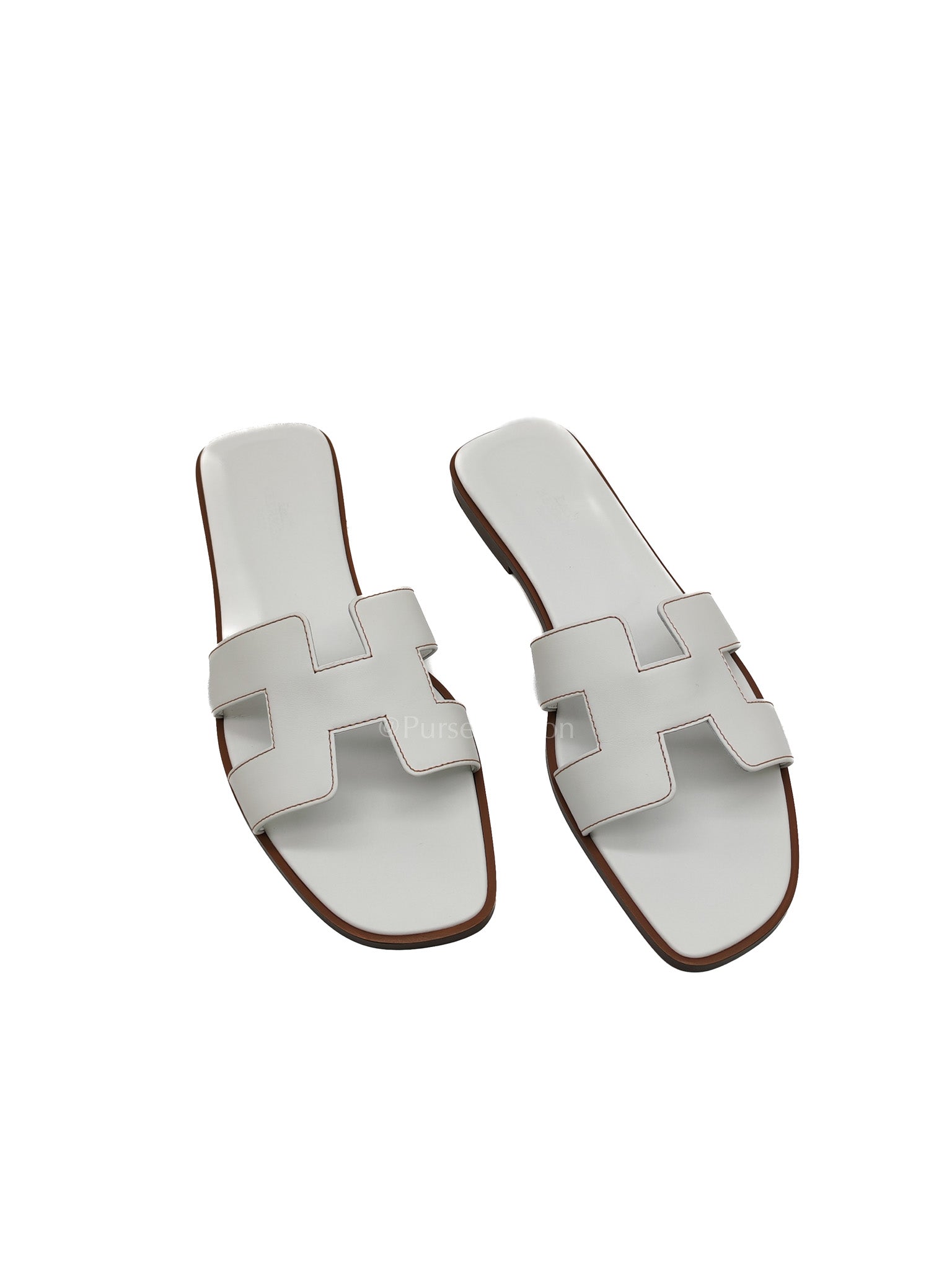 Oran Sandals in White Swift Leather Size 40 (26cm)