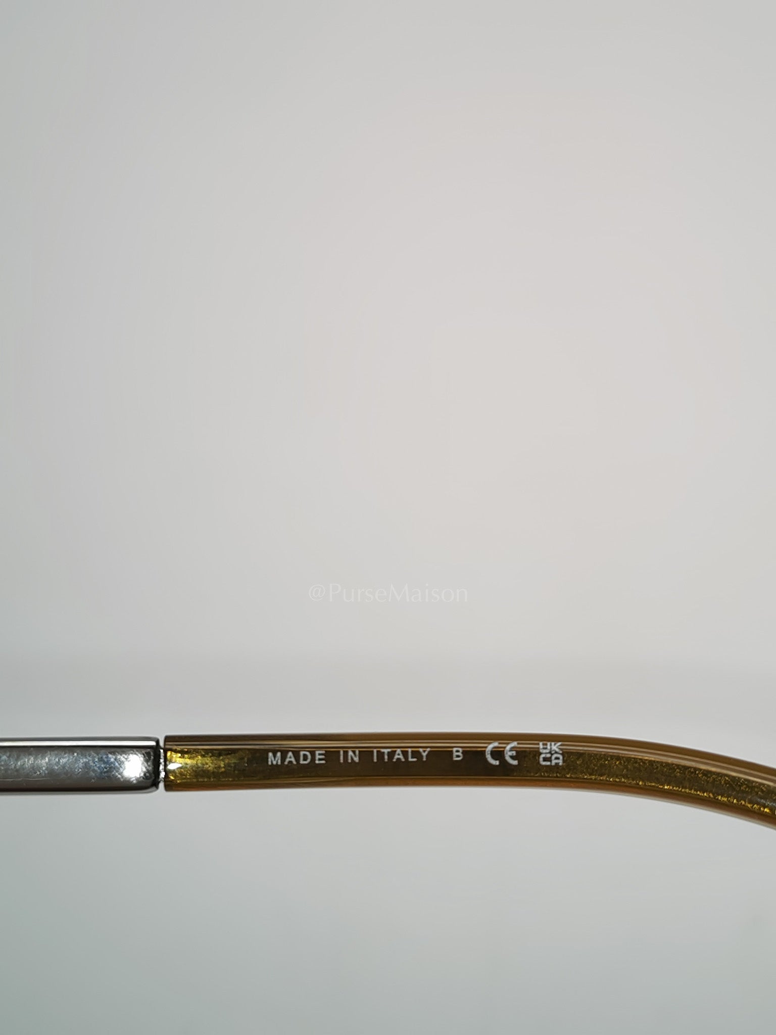 Oval Acetate & Metal Olive and Dark Brown Lens Sunglasses