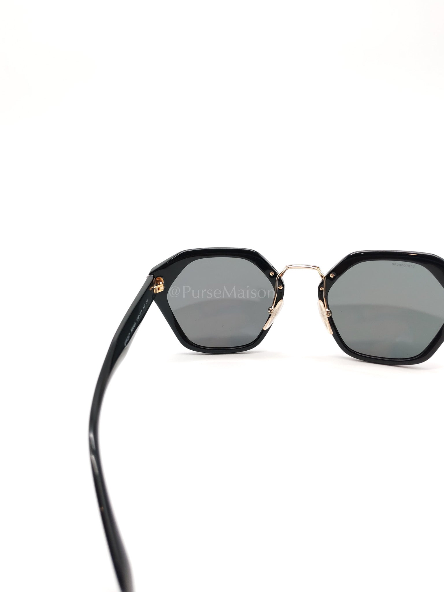 Hexagonal Sunglasses Black SPR 04T | Purse Maison Luxury Bags Shop
