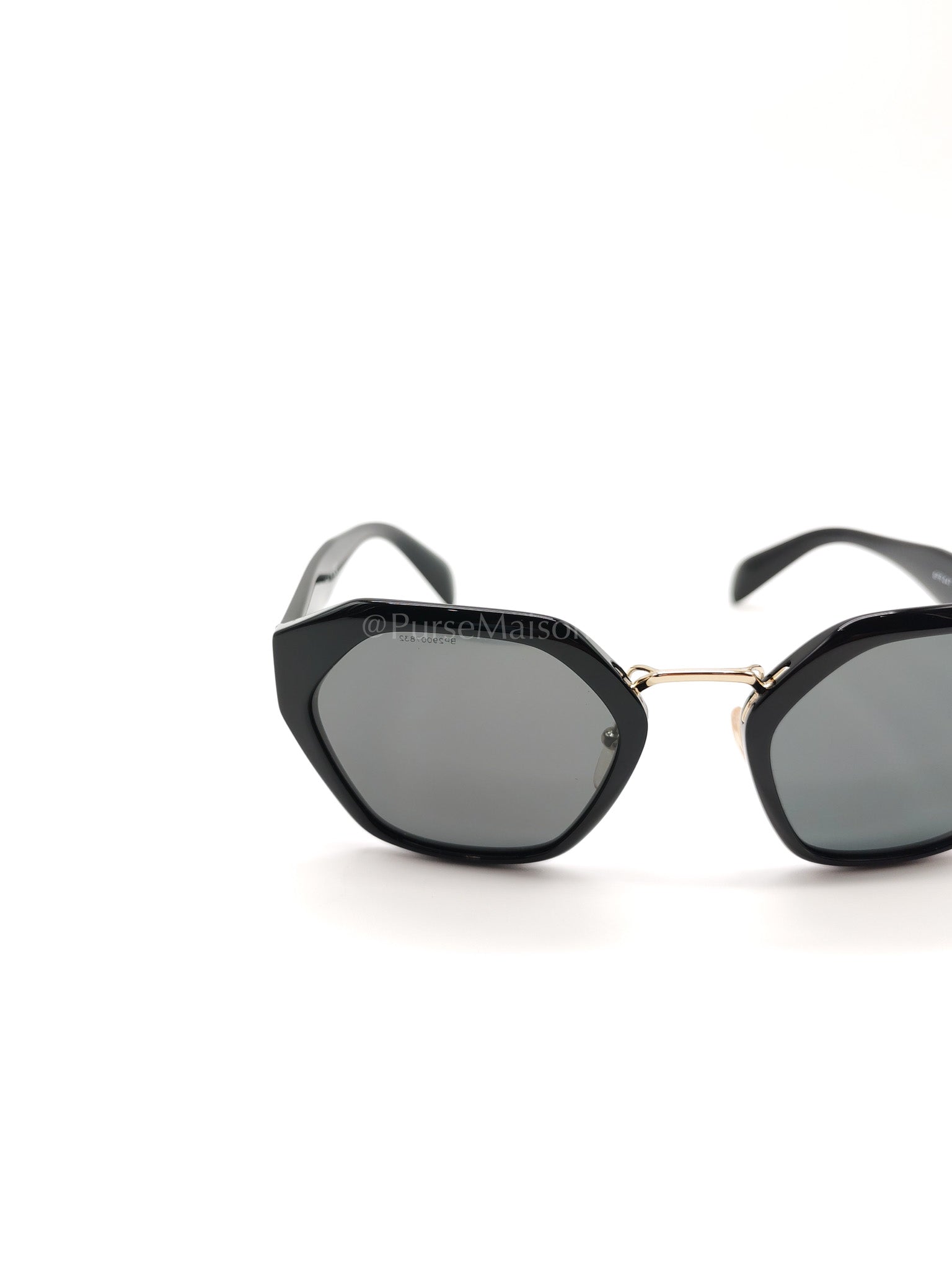 Hexagonal Sunglasses Black SPR 04T | Purse Maison Luxury Bags Shop