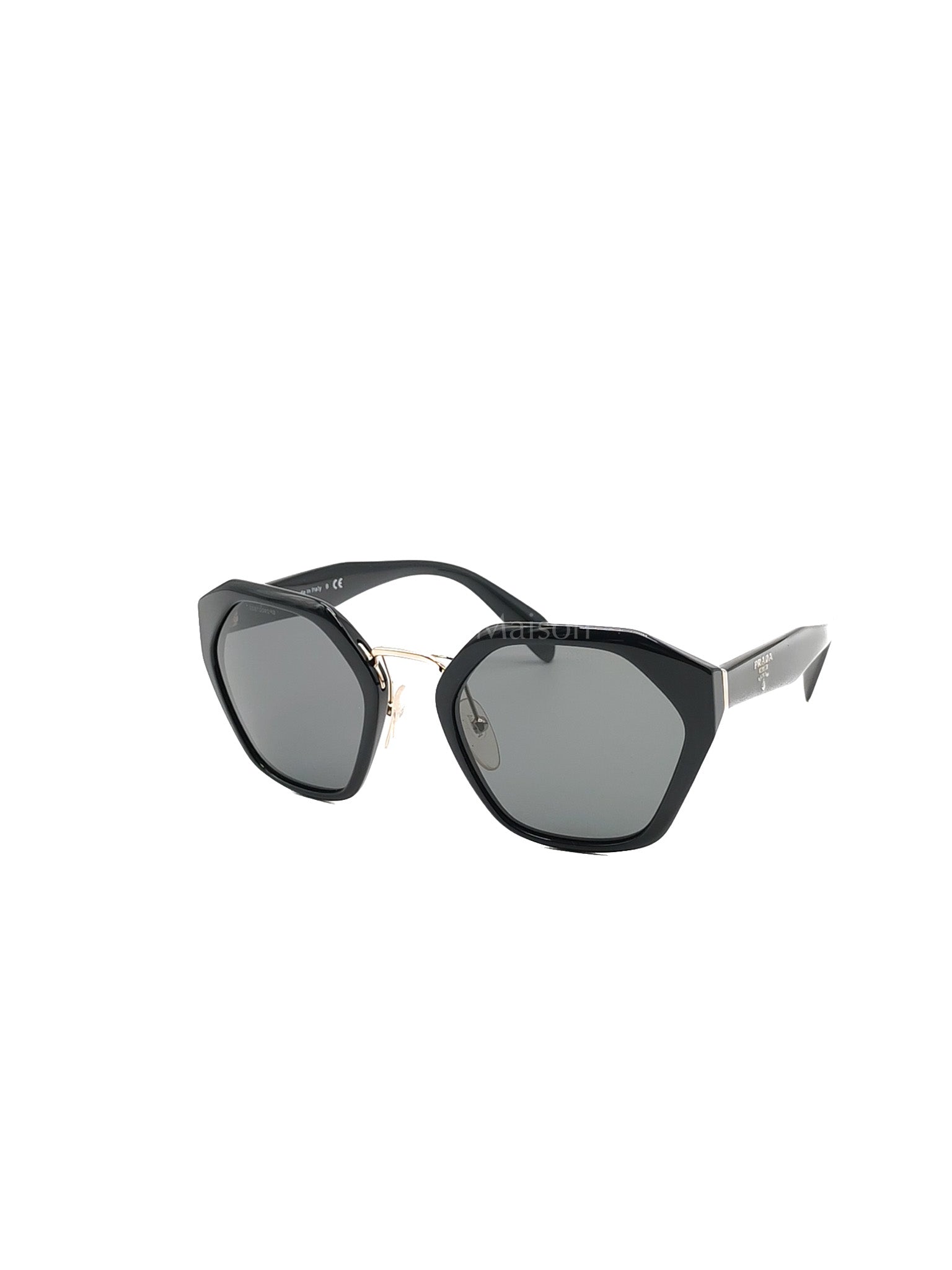 Hexagonal Sunglasses Black SPR 04T | Purse Maison Luxury Bags Shop
