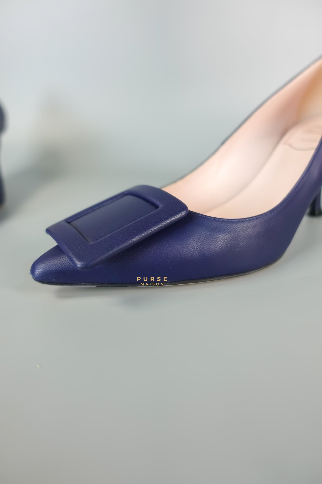 High Heels Shoes ‘Viv in Blue Size 38 EUR 24cm | Purse Maison Luxury Bags Shop