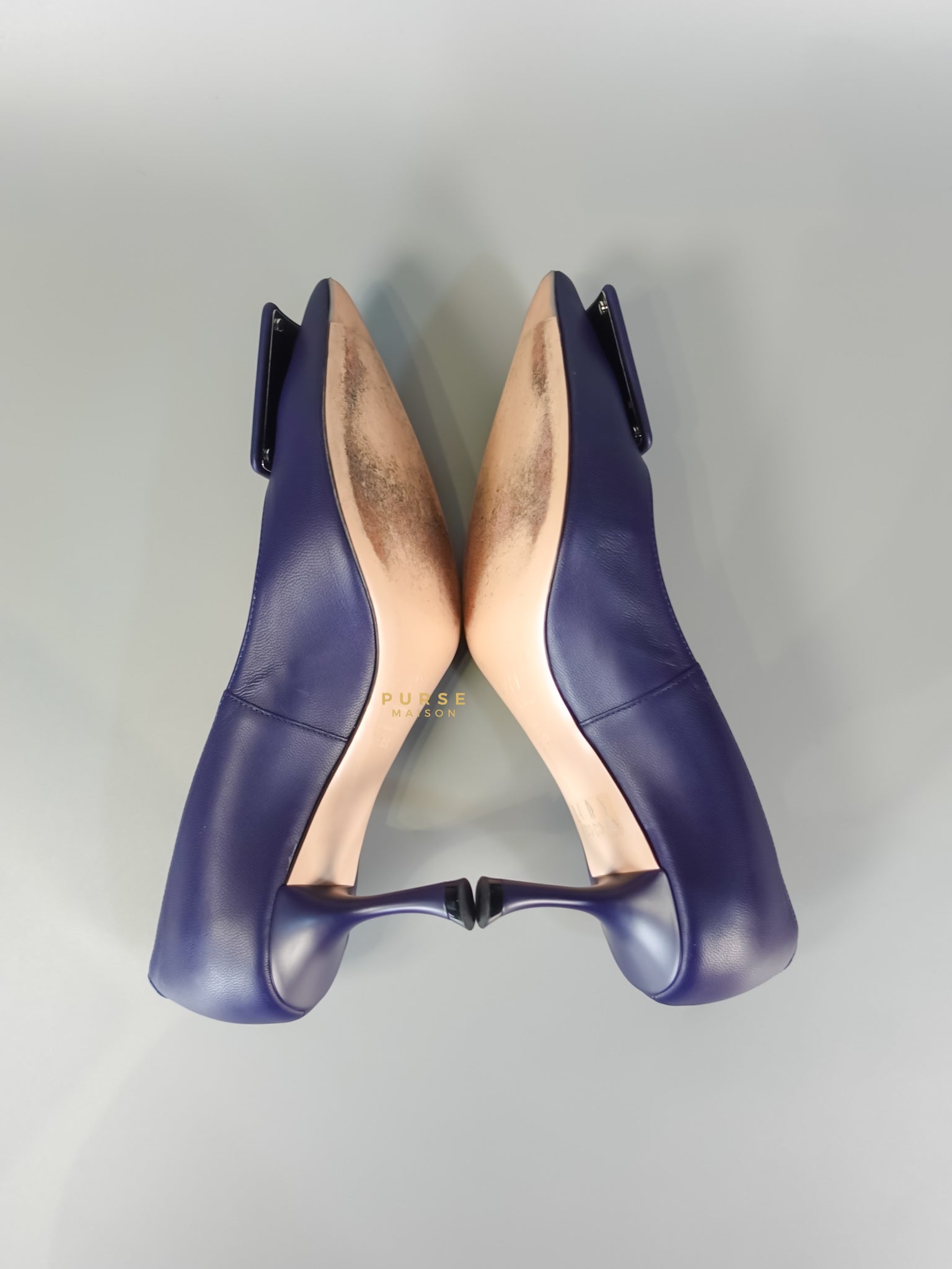 High Heels Shoes ‘Viv in Blue Size 38 EUR 24cm | Purse Maison Luxury Bags Shop