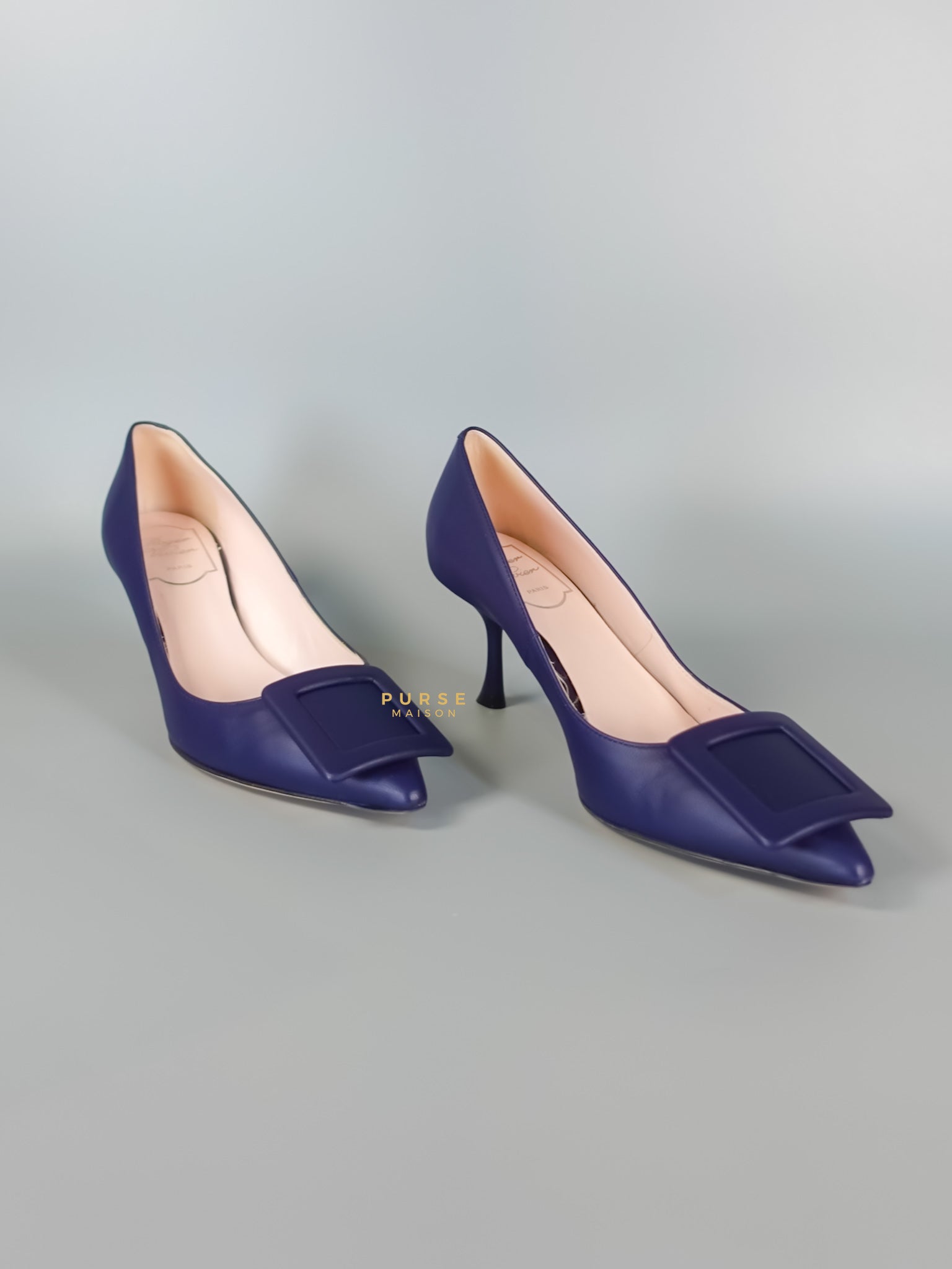 High Heels Shoes ‘Viv in Blue Size 38 EUR 24cm | Purse Maison Luxury Bags Shop