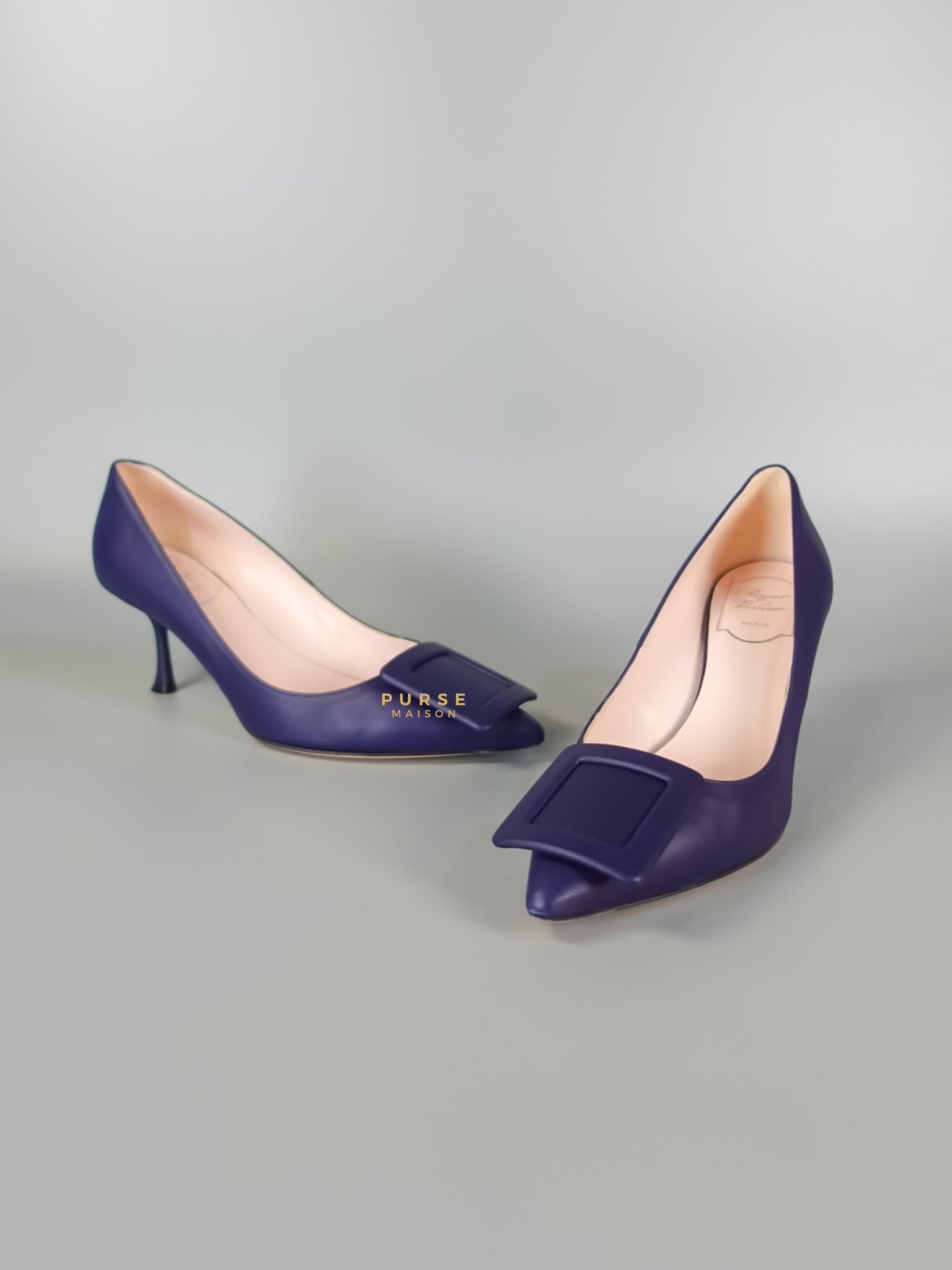 High Heels Shoes ‘Viv in Blue Size 38 EUR 24cm | Purse Maison Luxury Bags Shop