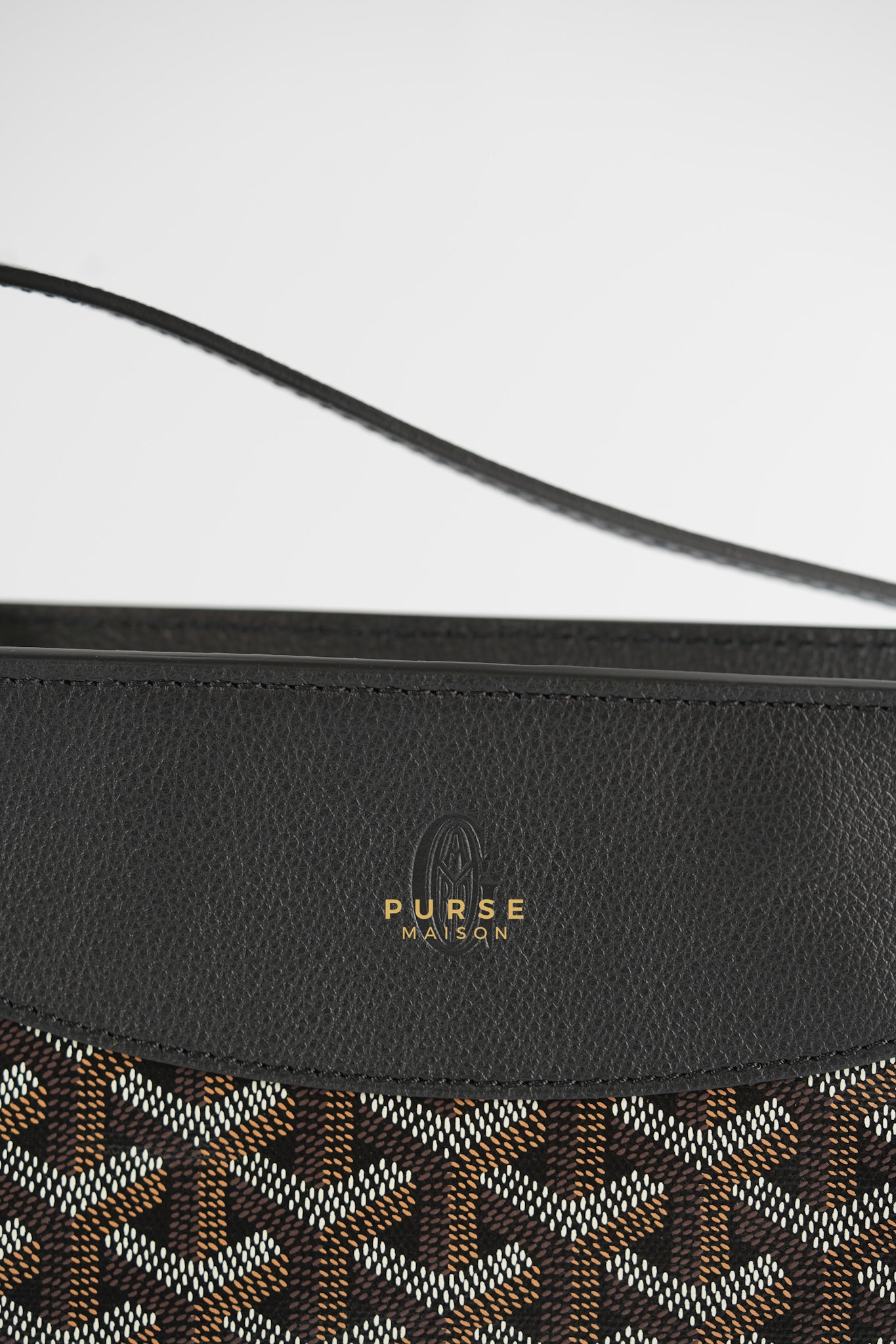 Hirondelle Goyardine Canvas PM Noir | Purse Maison Luxury Bags Shop