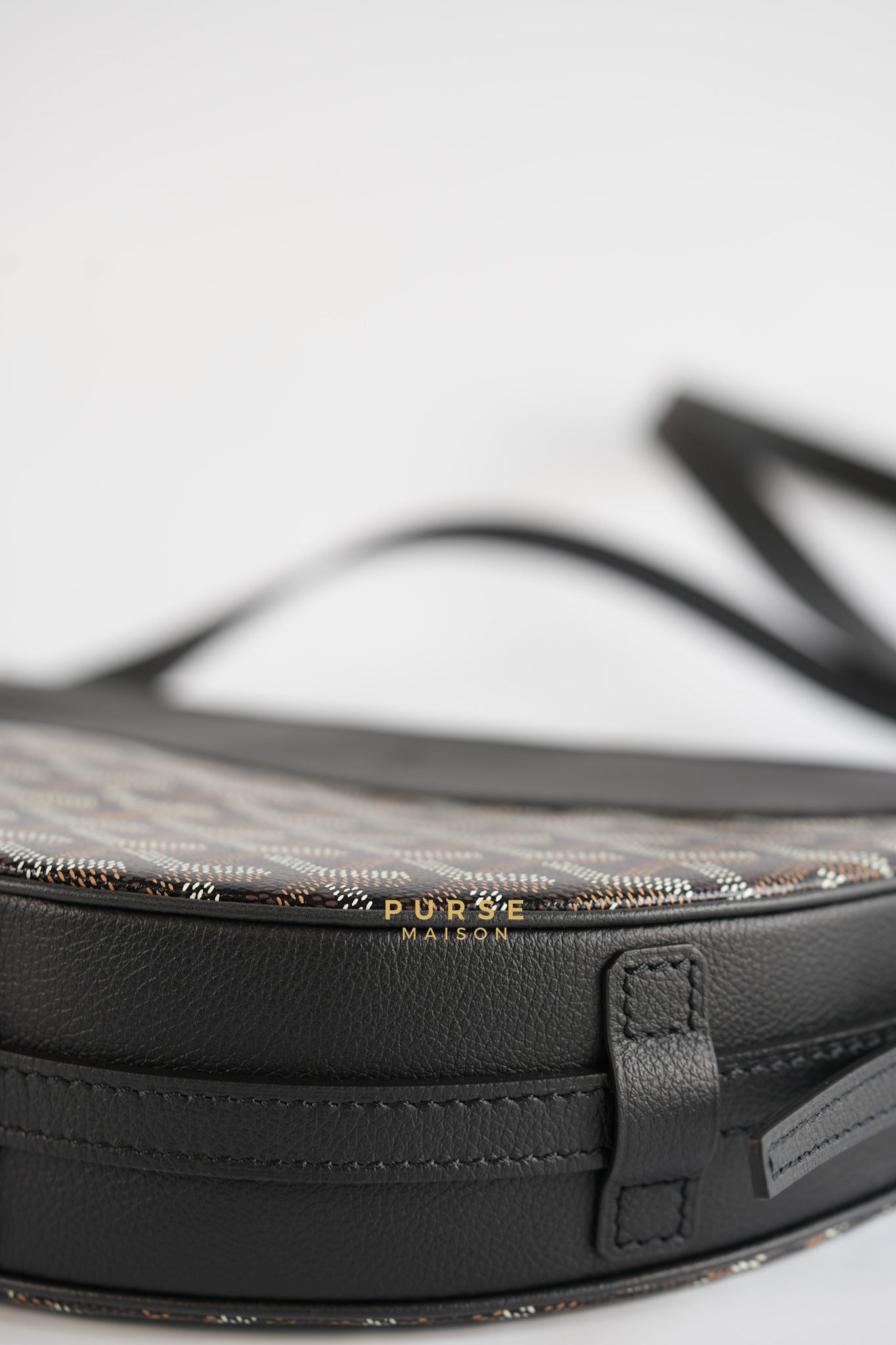 Hirondelle Goyardine Canvas PM Noir | Purse Maison Luxury Bags Shop