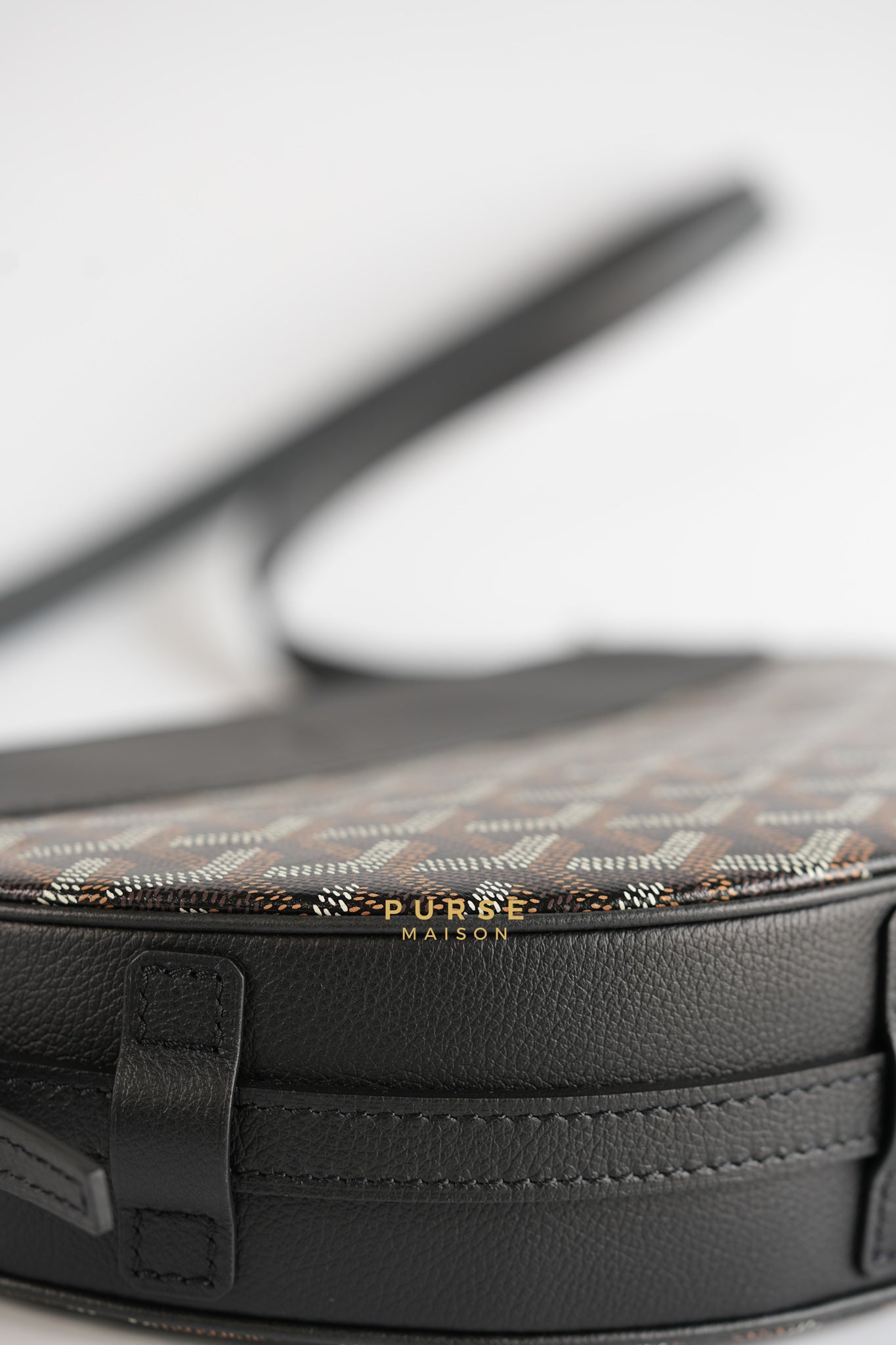Hirondelle Goyardine Canvas PM Noir | Purse Maison Luxury Bags Shop