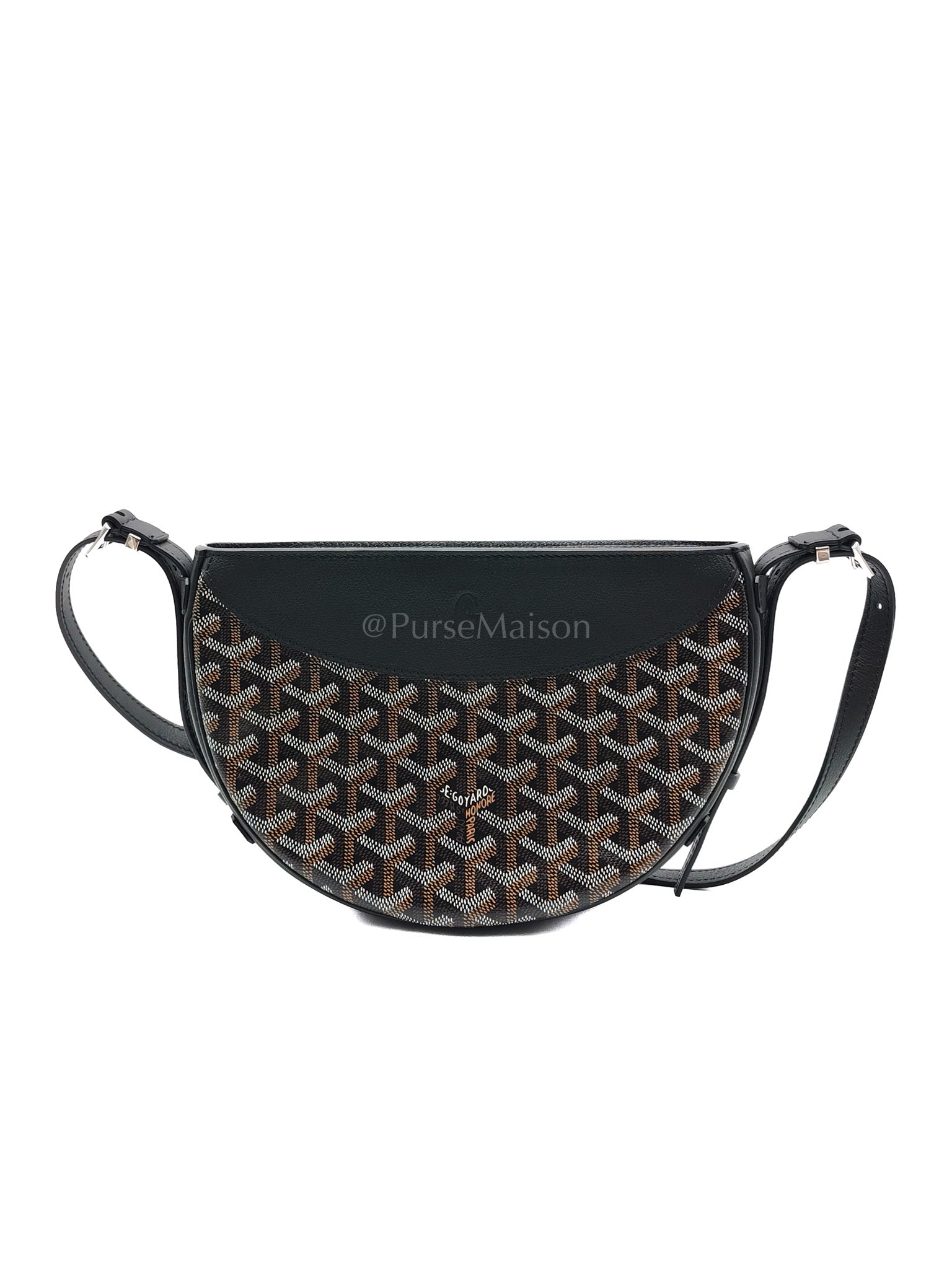 Hirondelle in Black Goyardine Cavas Crossbody Bag | Purse Maison Luxury Bags Shop