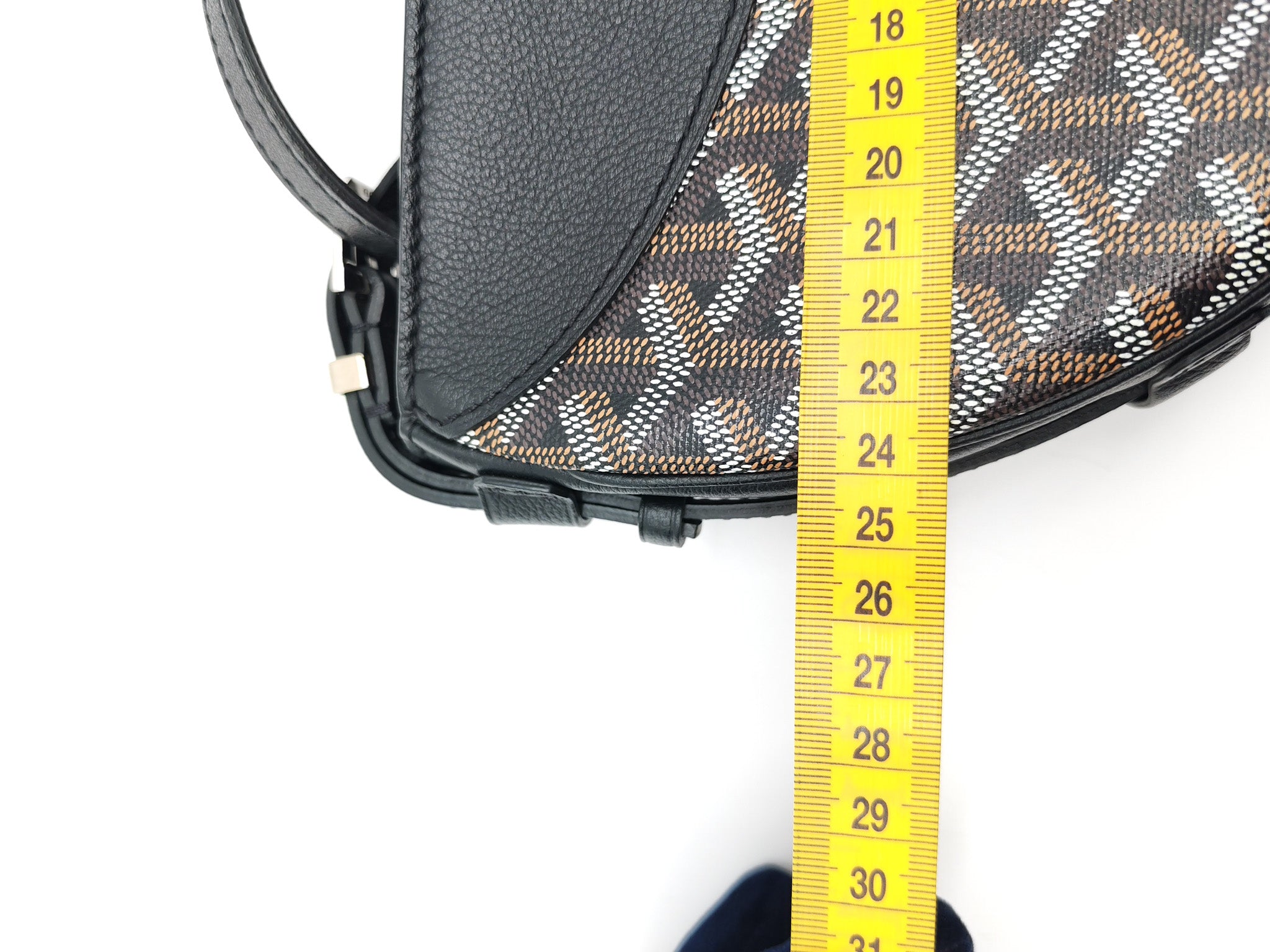 Hirondelle Shoulder Bag in Black Goyardine Canvas & Silver Hardware | Purse Maison Luxury Bags Shop