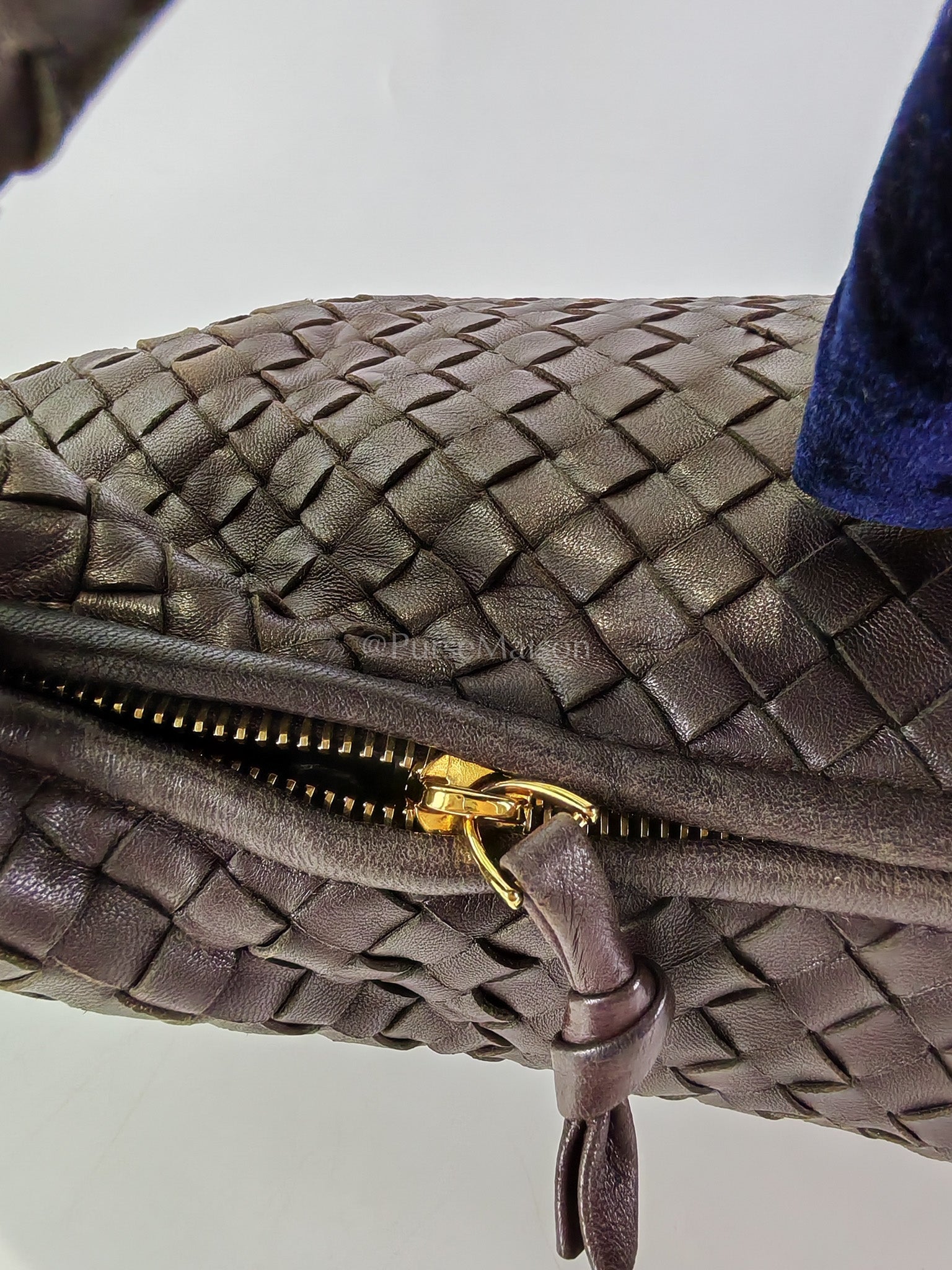 Hobo Bag in Dark Brown Intrecciato Woven Leather | Purse Maison Luxury Bags Shop