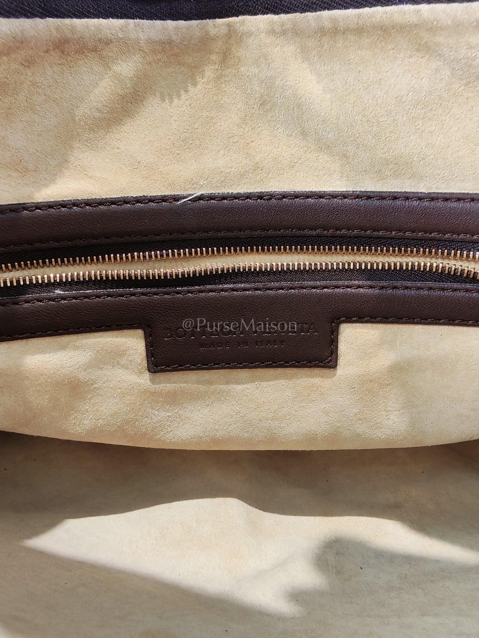 Hobo Bag in Dark Brown Intrecciato Woven Leather | Purse Maison Luxury Bags Shop