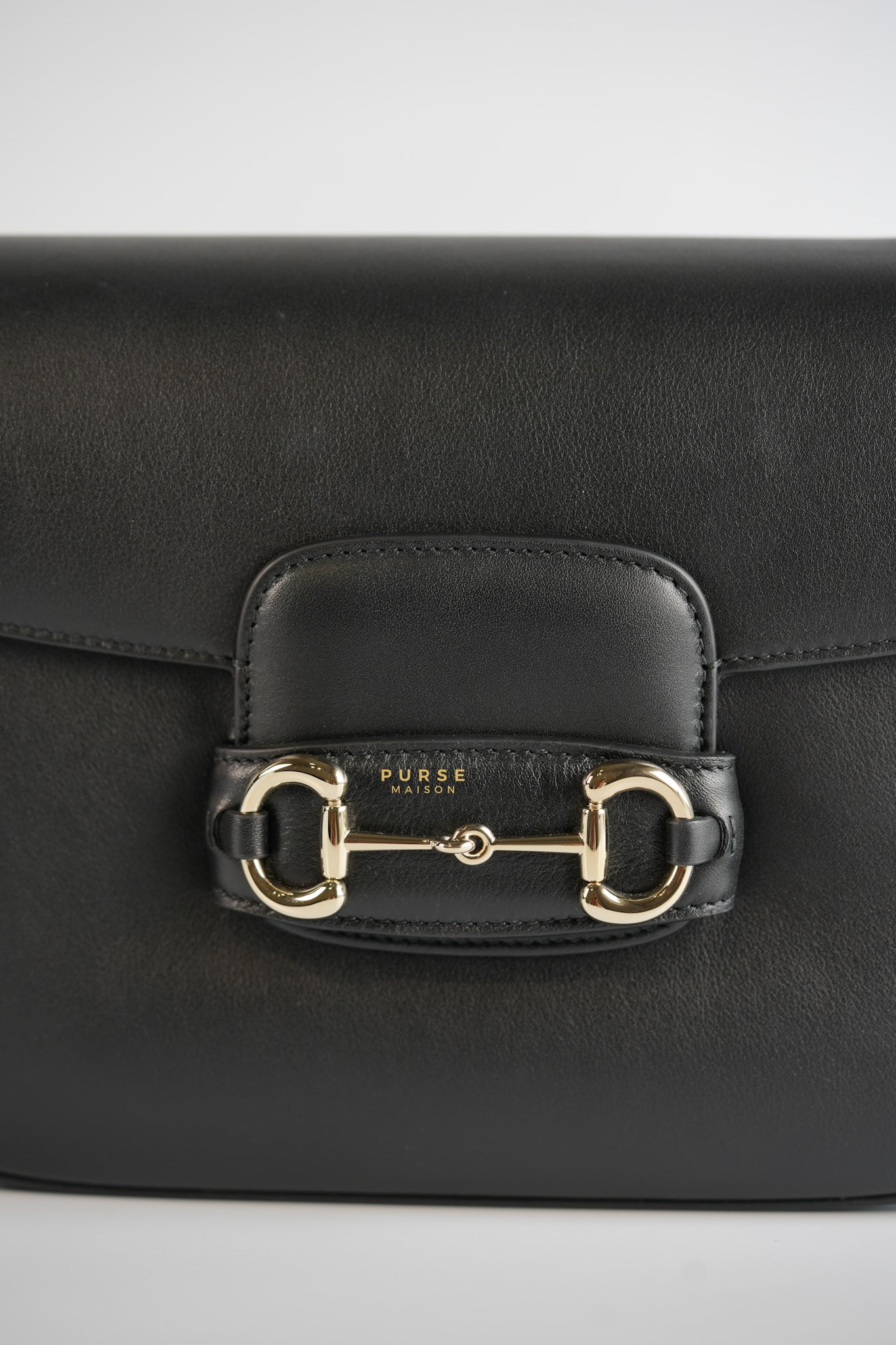 Horsebit 1955 Bag in Black Soft Calfskin Leather | Purse Maison Luxury Bags Shop