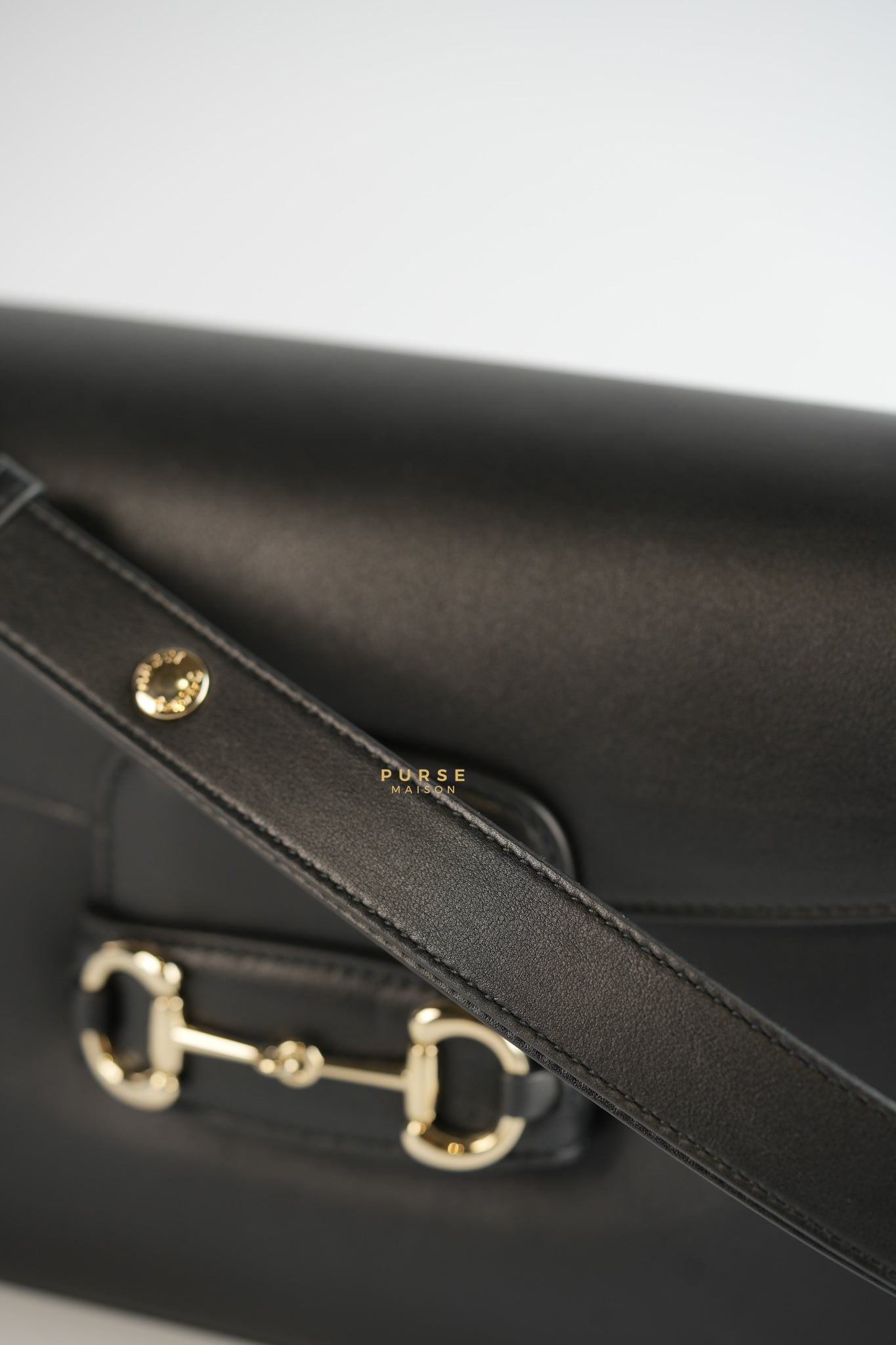 Horsebit 1955 Bag in Black Soft Calfskin Leather | Purse Maison Luxury Bags Shop