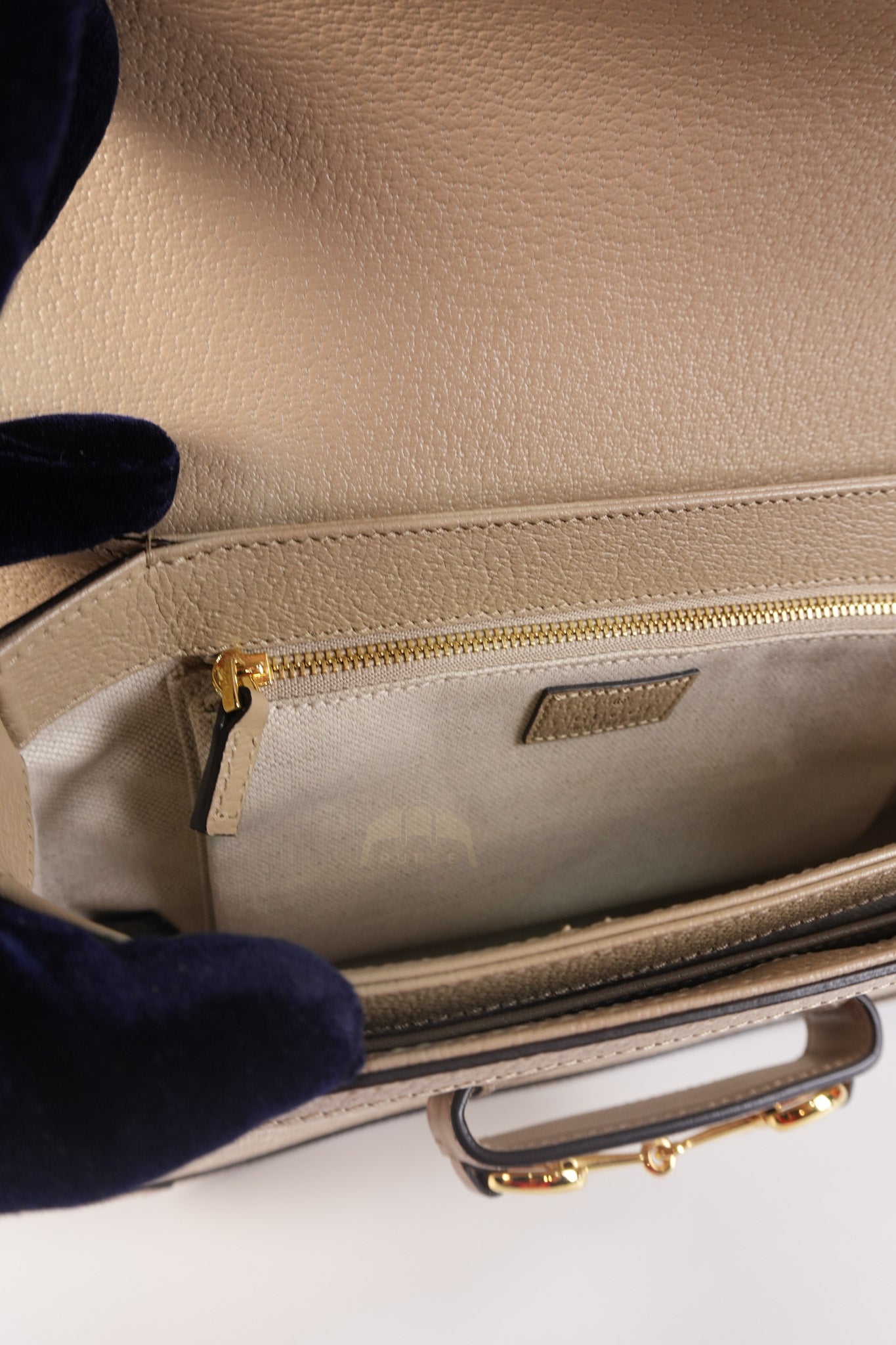 Horsebit 1955 in Beige Supreme Canvas Shoulder Bag | Purse Maison Luxury Bags Shop