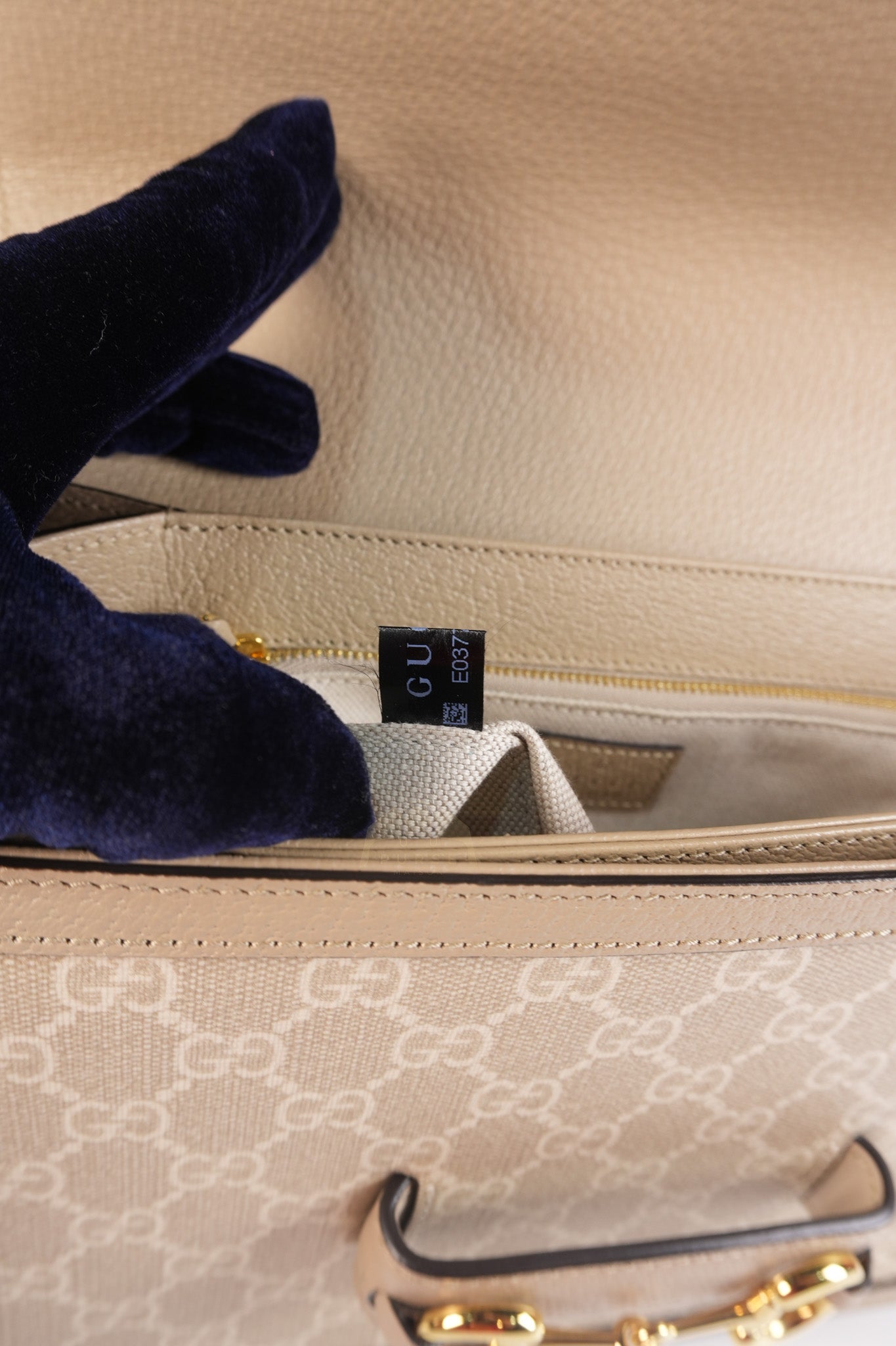 Horsebit 1955 in Beige Supreme Canvas Shoulder Bag | Purse Maison Luxury Bags Shop